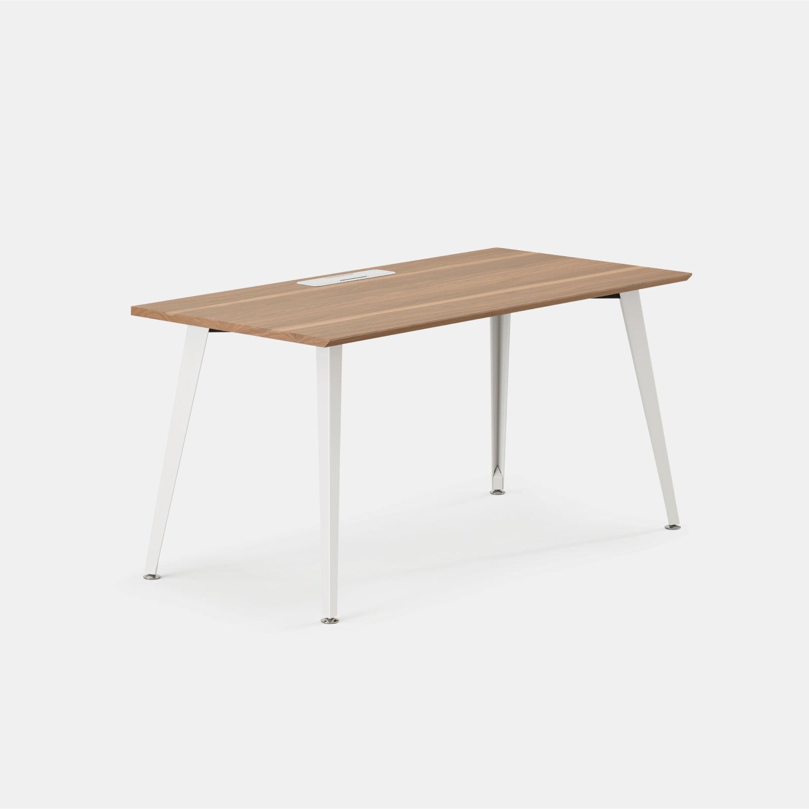 Top Color:Walnut; Leg Color:Powder White; Desk Size:60 inches x 30 inches;