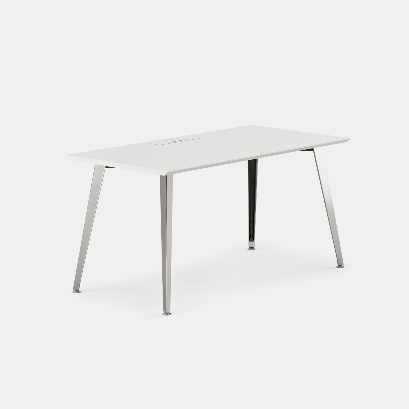 Top Color:White; Leg Color:Mirror; Desk Size:60 inches x 30 inches;