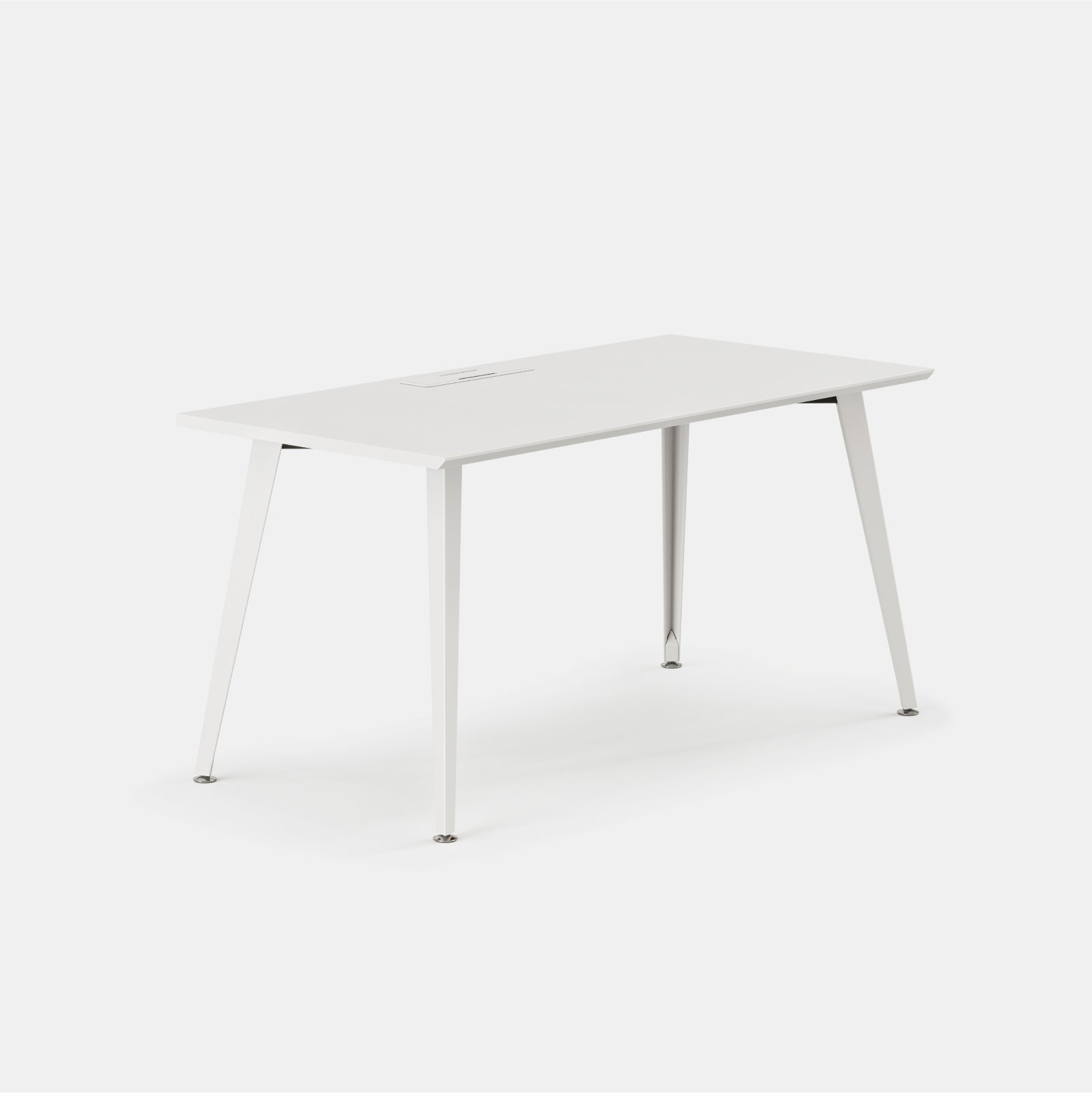 Top Color:White; Leg Color:Powder White; Desk Size:60 inches x 30 inches;