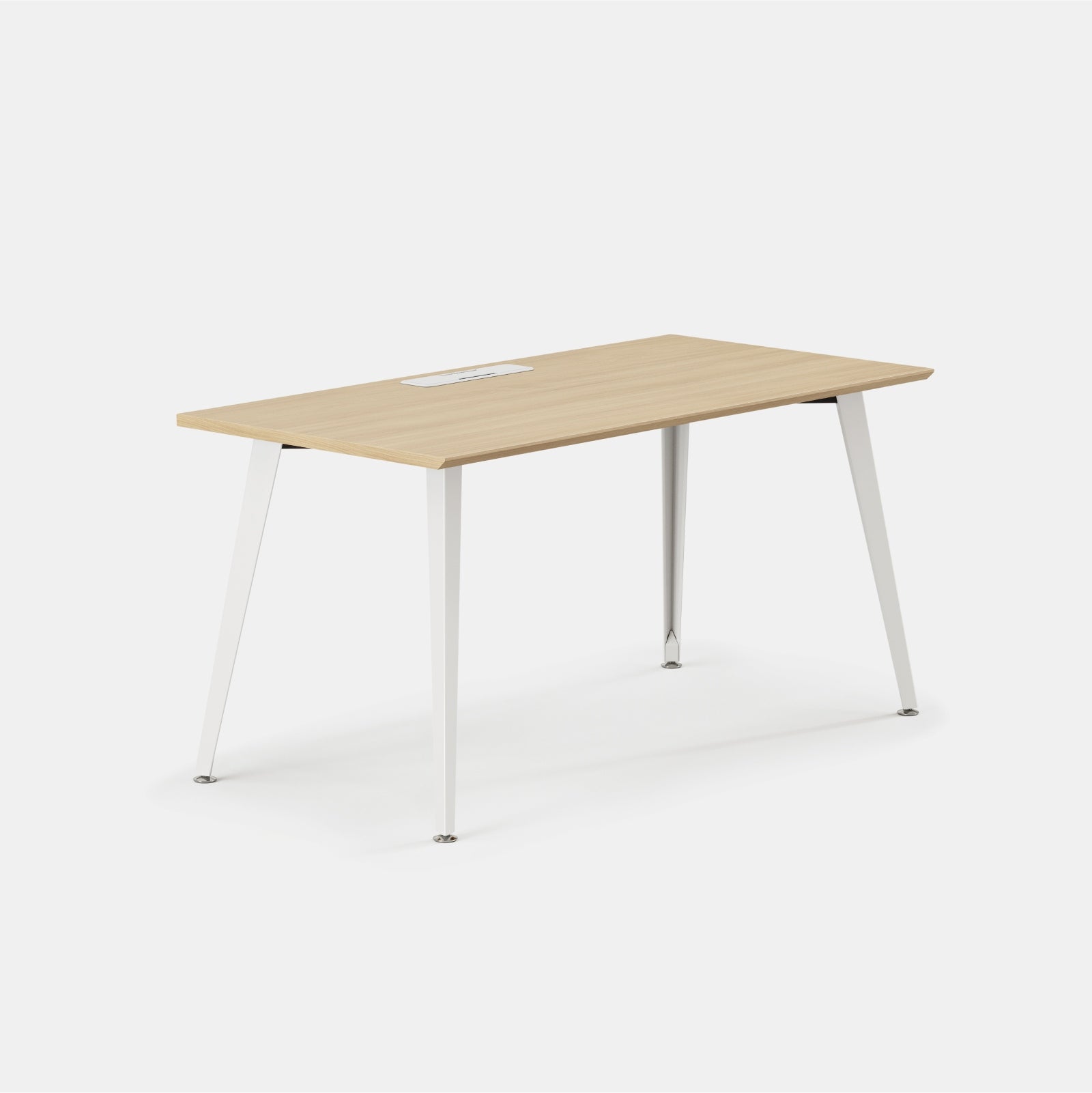 Top Color:Woodgrain; Leg Color:Powder White; Desk Size:60 inches x 30 inches;