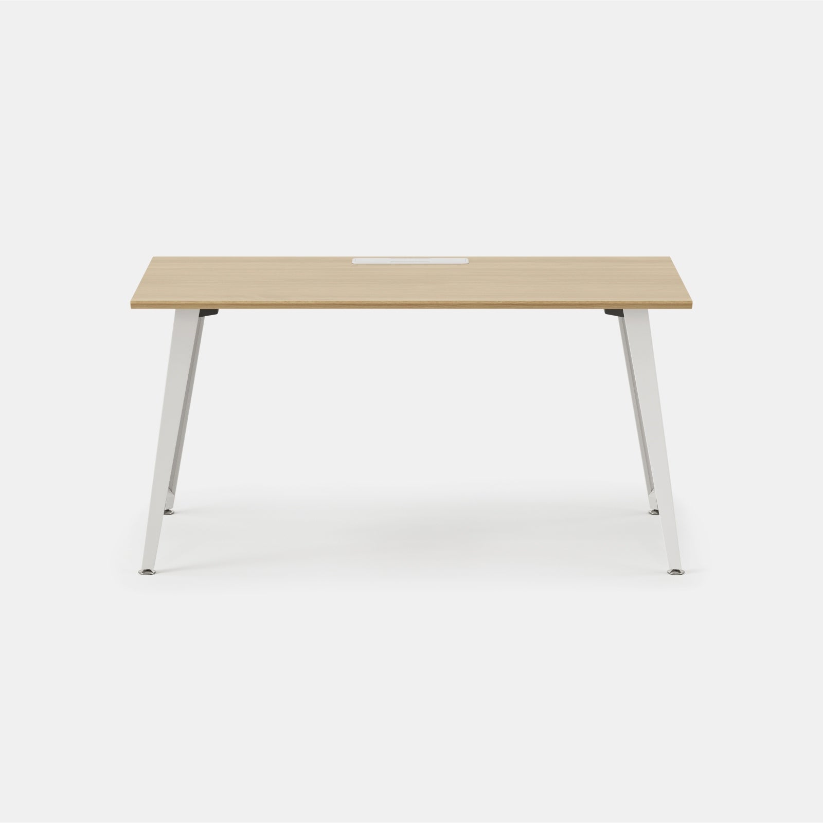 Top Color:Woodgrain; Leg Color:Powder White; Desk Size:60 inches x 30 inches;