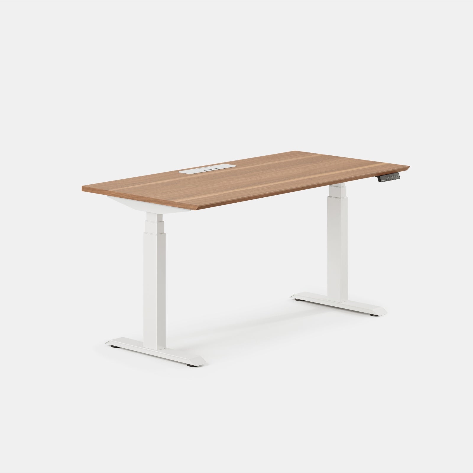 Top Color:Walnut; Leg Color:White; Desk Size:60 inches x 30 inches;