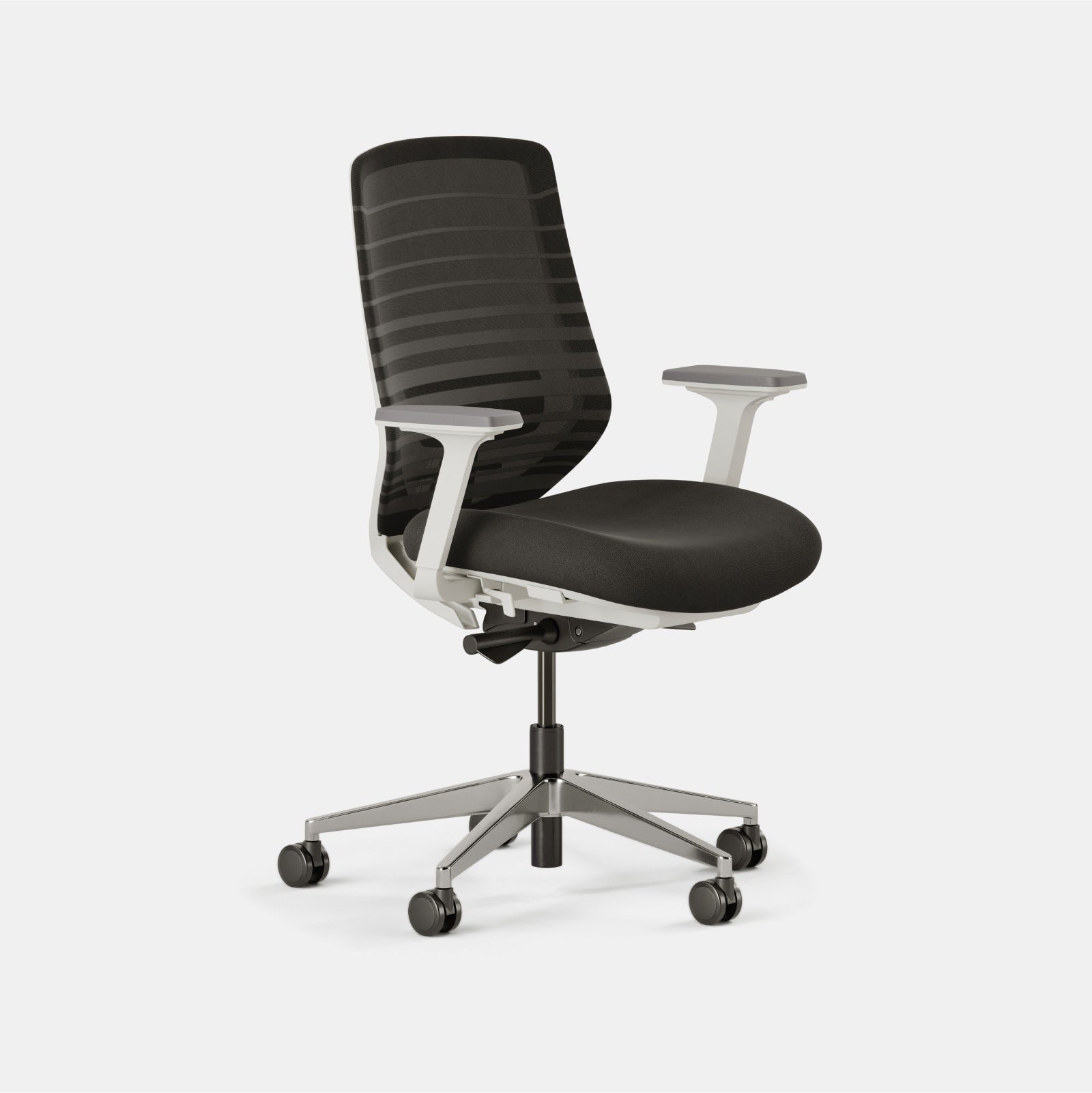 Seat Color:Black; Frame Color:White; Size:Standard