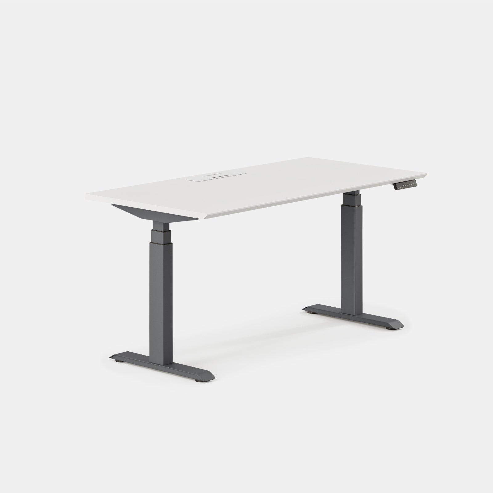 Top Color:White; Leg Color:Charcoal; Desk Size:60 inches x 30 inches;