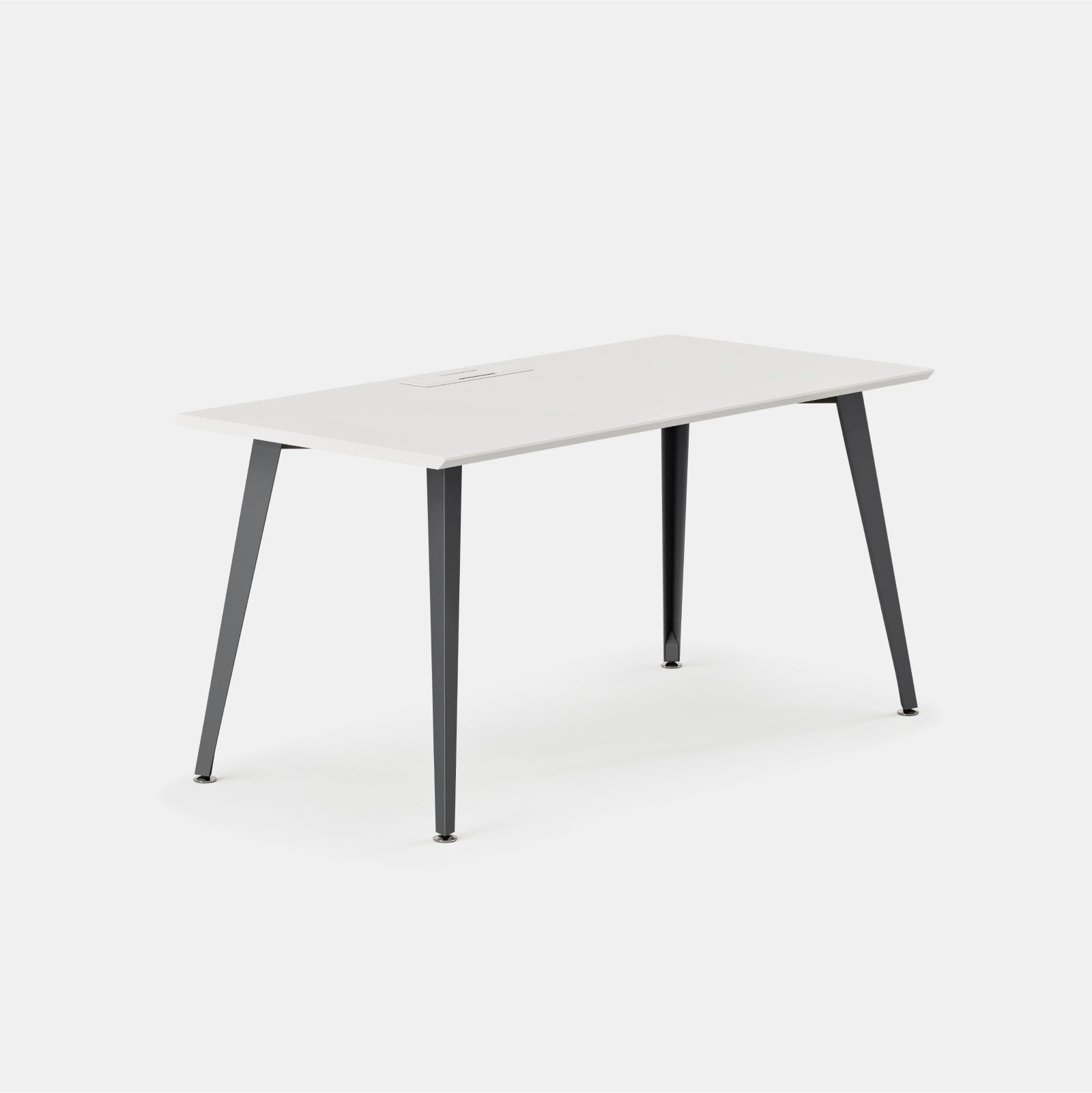 Top Color:White; Leg Color:Charcoal; Desk Size:60 inches x 30 inches;