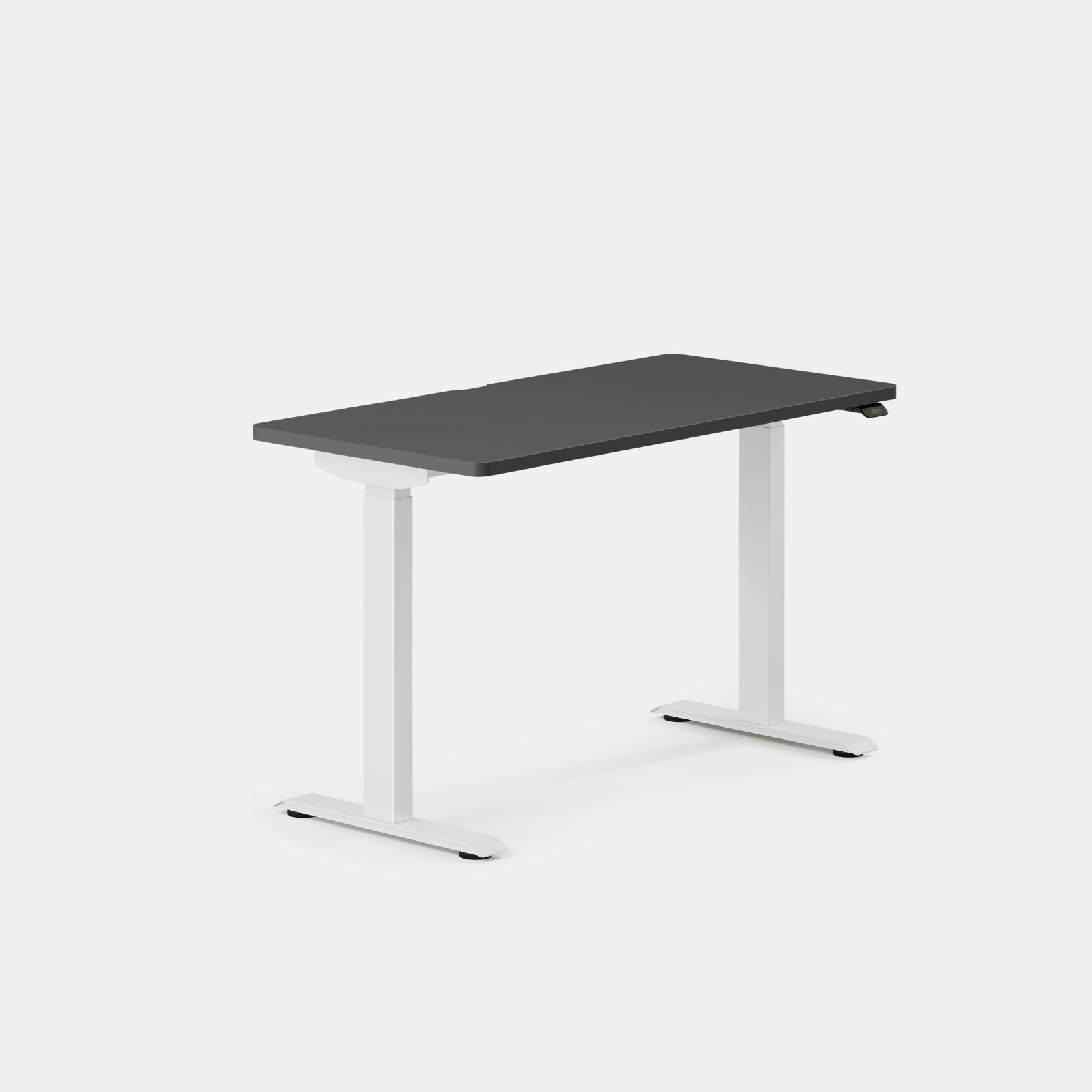 Top Color:Charcoal; Leg Color:White; Desk Size:48 inches x 24 inches;