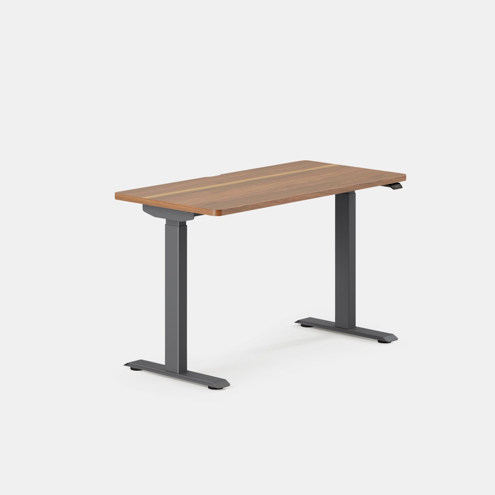 Top Color:Walnut; Leg Color:Charcoal; Desk Size:48 inches x 24 inches;