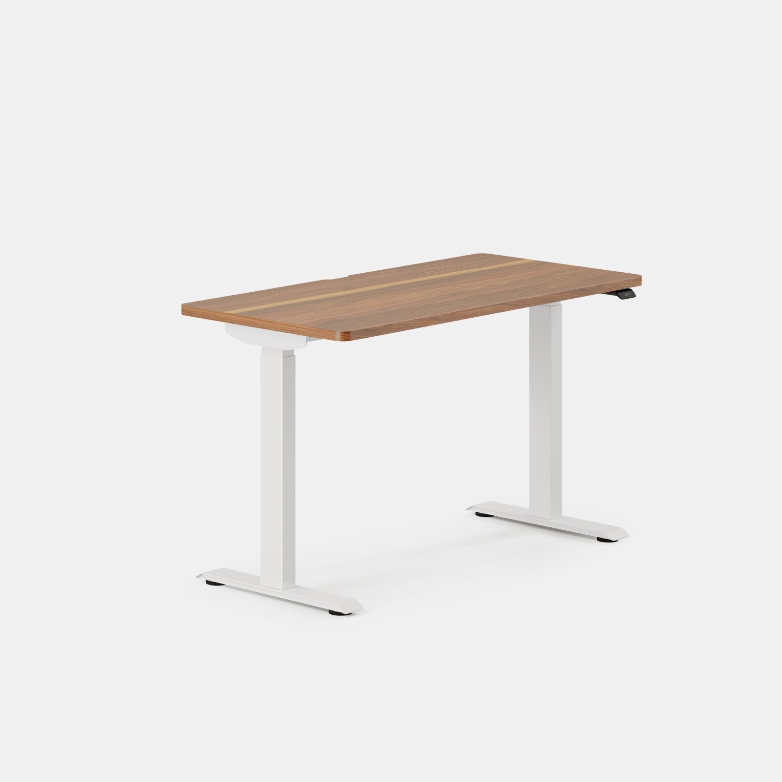 Top Color:Walnut; Leg Color:White; Desk Size:48 inches x 24 inches;