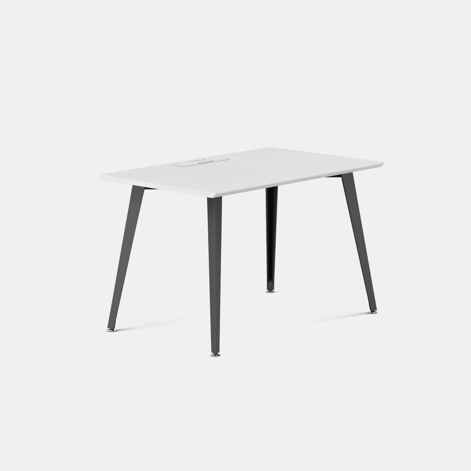 Top Color:White; Leg Color:Charcoal; Desk Size:48 inches x 24 inches;