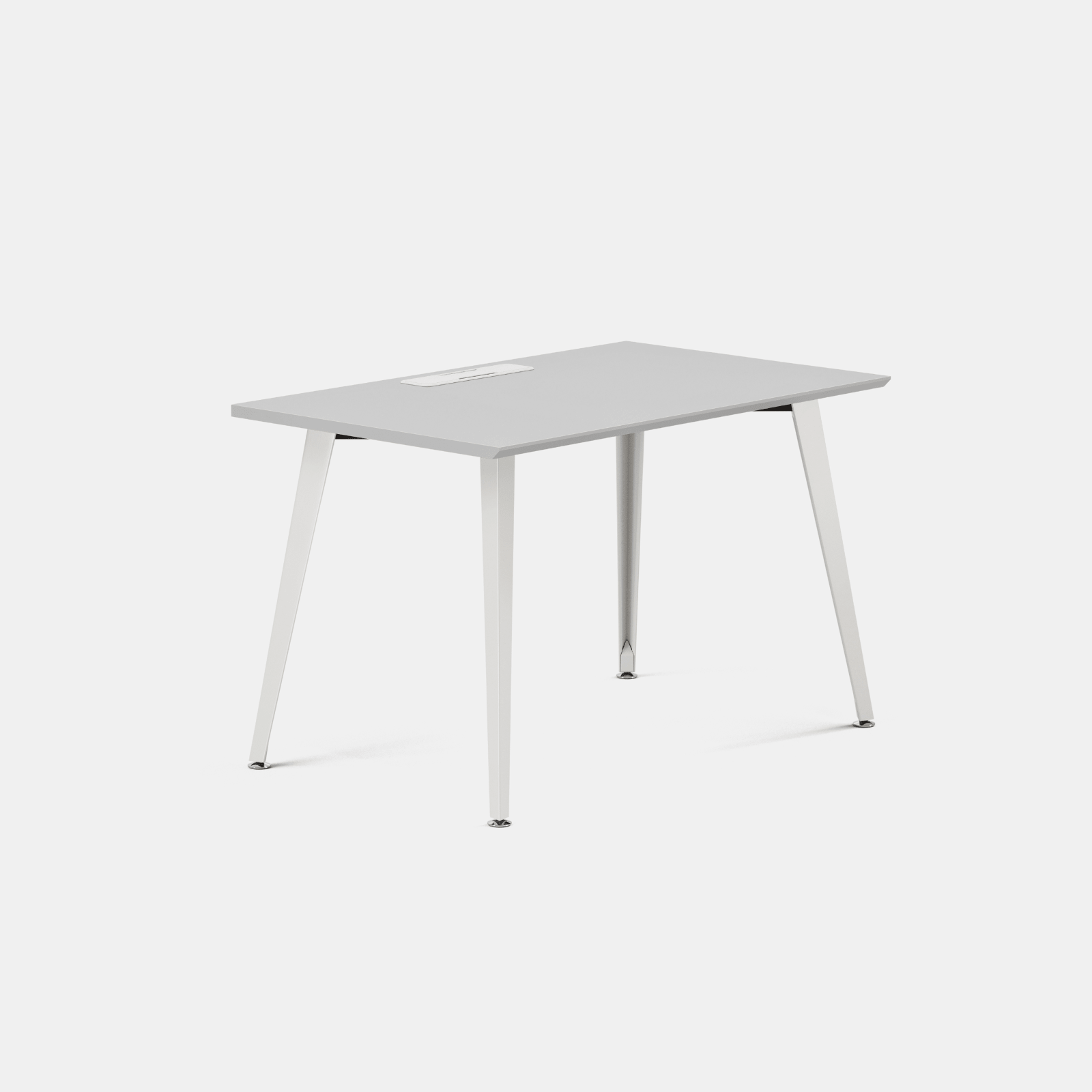 Top Color:Fog; Leg Color:Powder White; Desk Size:48 inches x 24 inches;