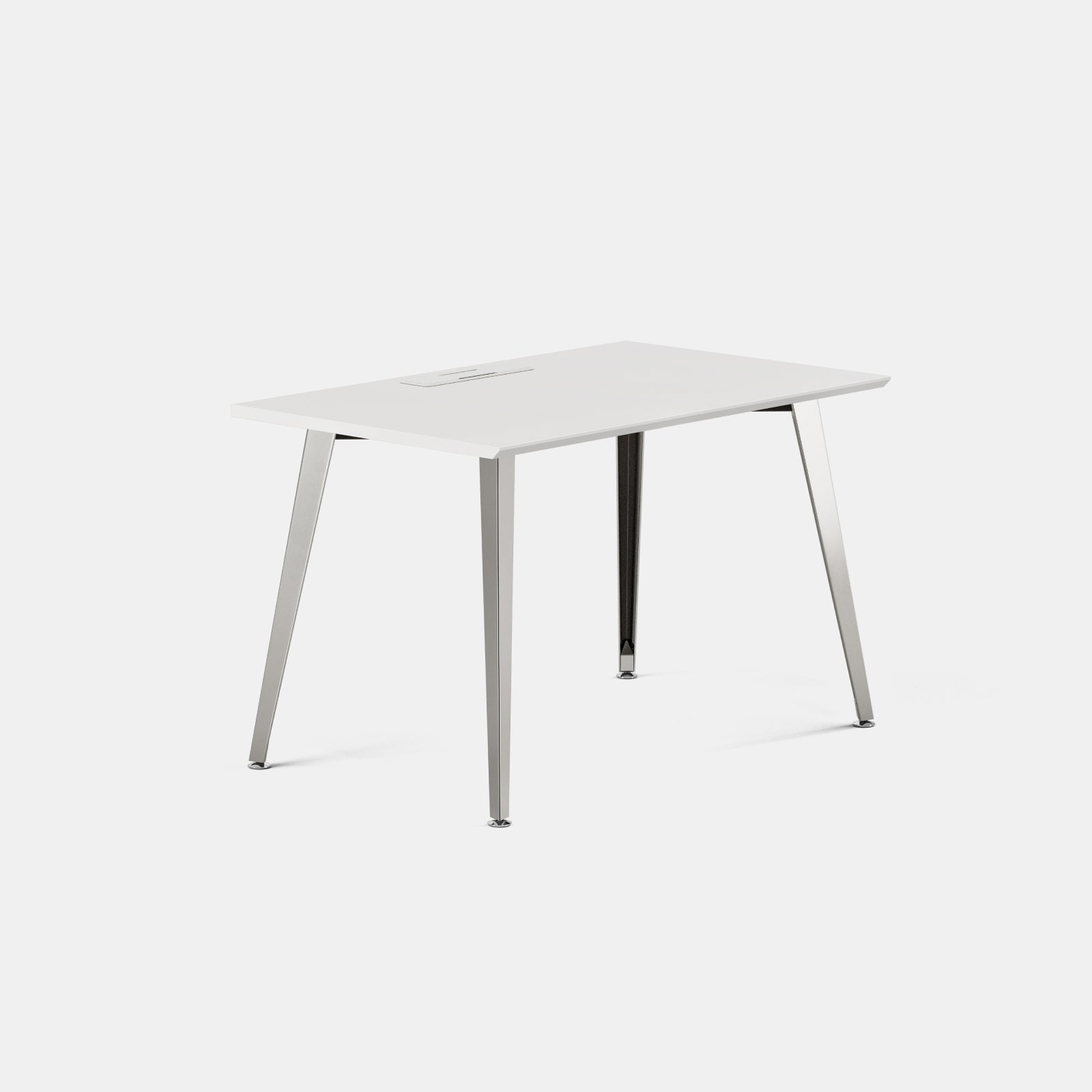 Top Color:White; Leg Color:Mirror; Desk Size:48 inches x 24 inches;