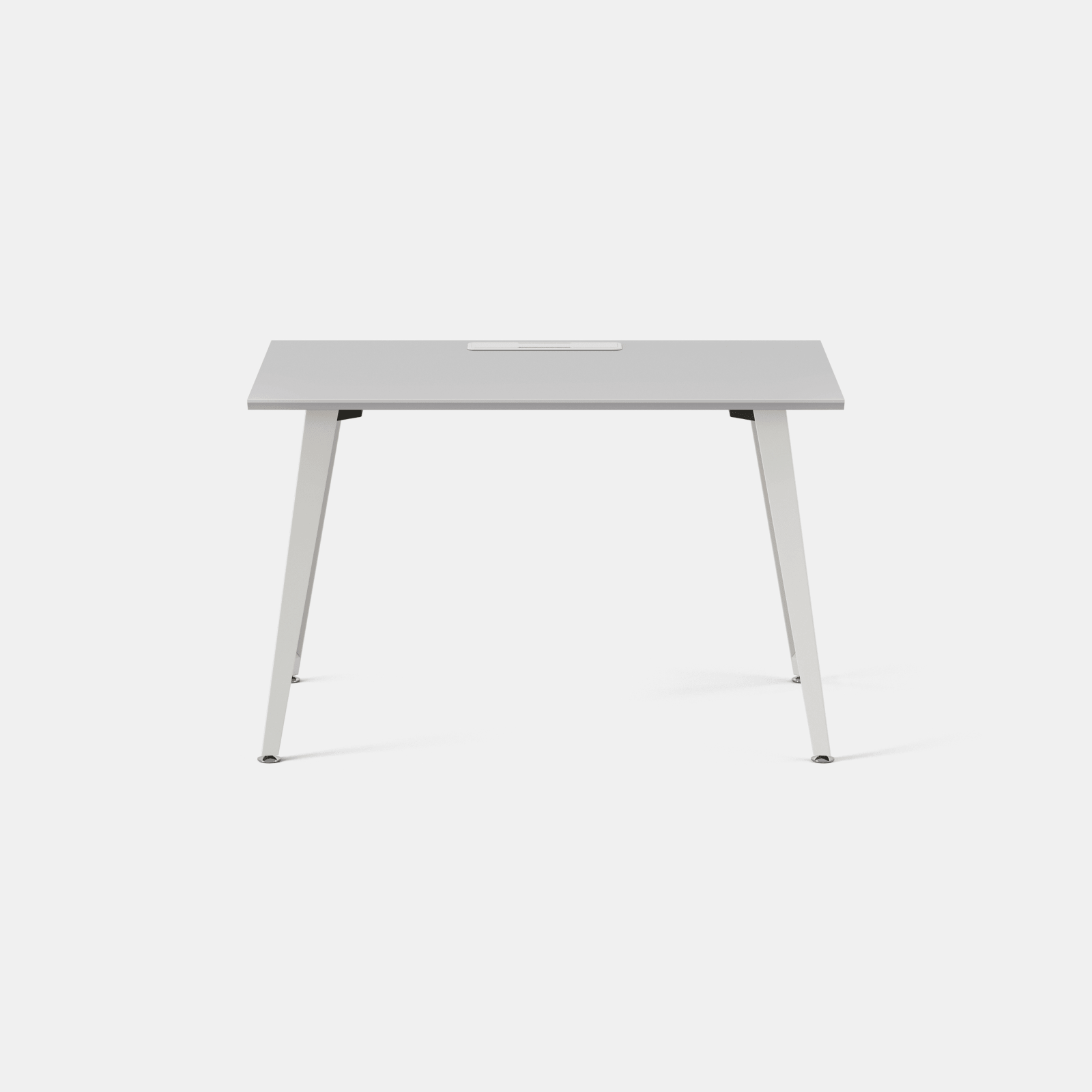 Top Color:Fog; Leg Color:Powder White; Desk Size:48 inches x 24 inches;