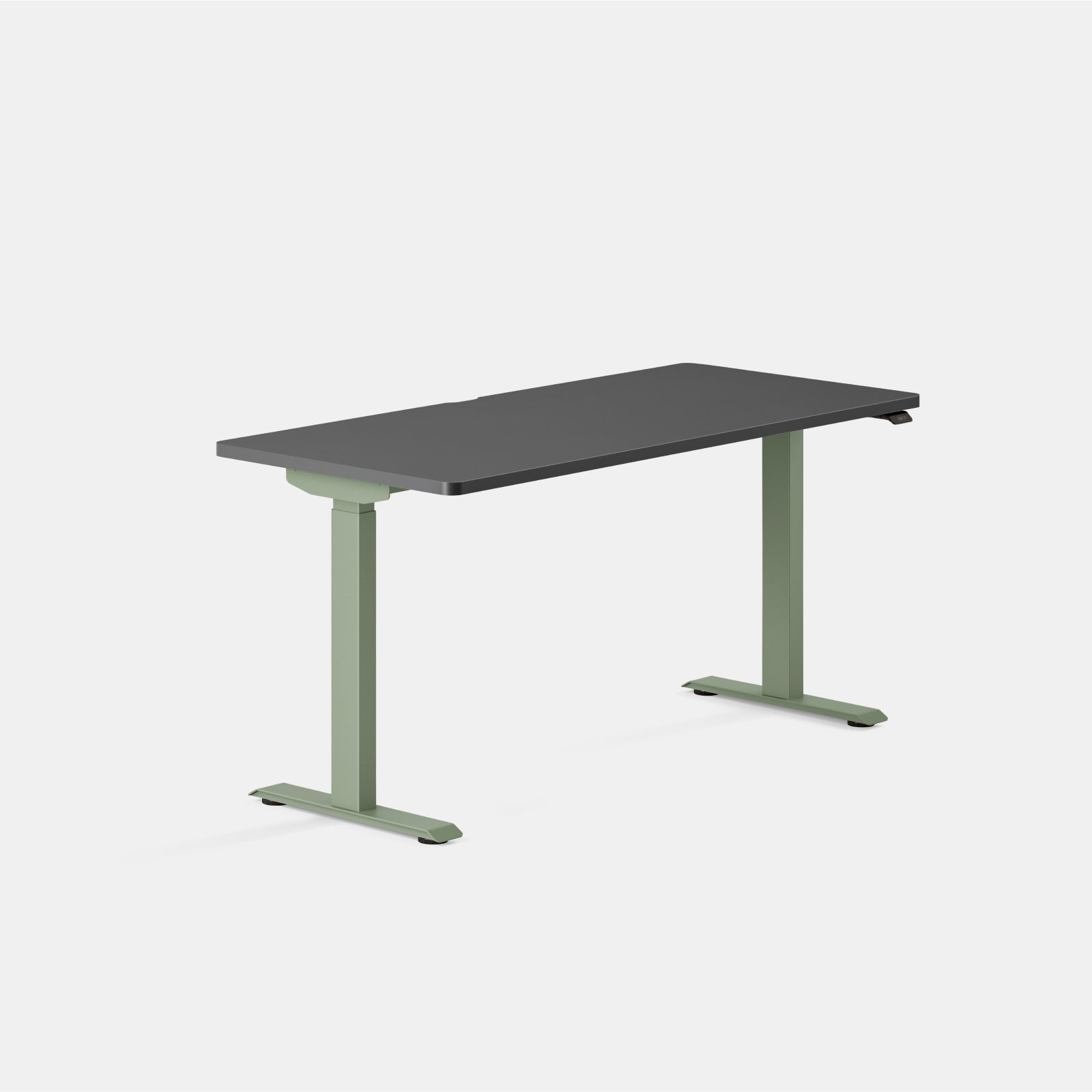 Top Color:Charcoal; Leg Color:Sage; Desk Size:58 inches x 27 inches;