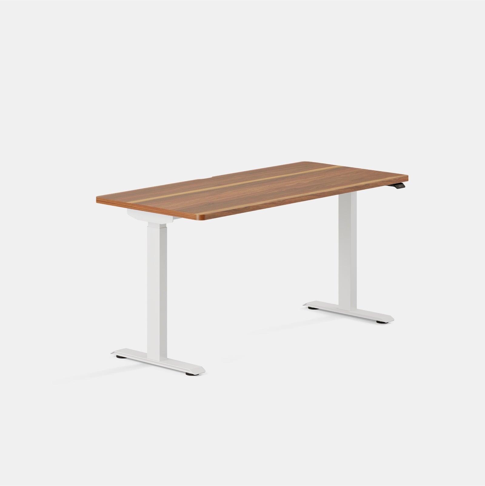 Top Color:Walnut; Leg Color:White; Desk Size:58 inches x 27 inches;