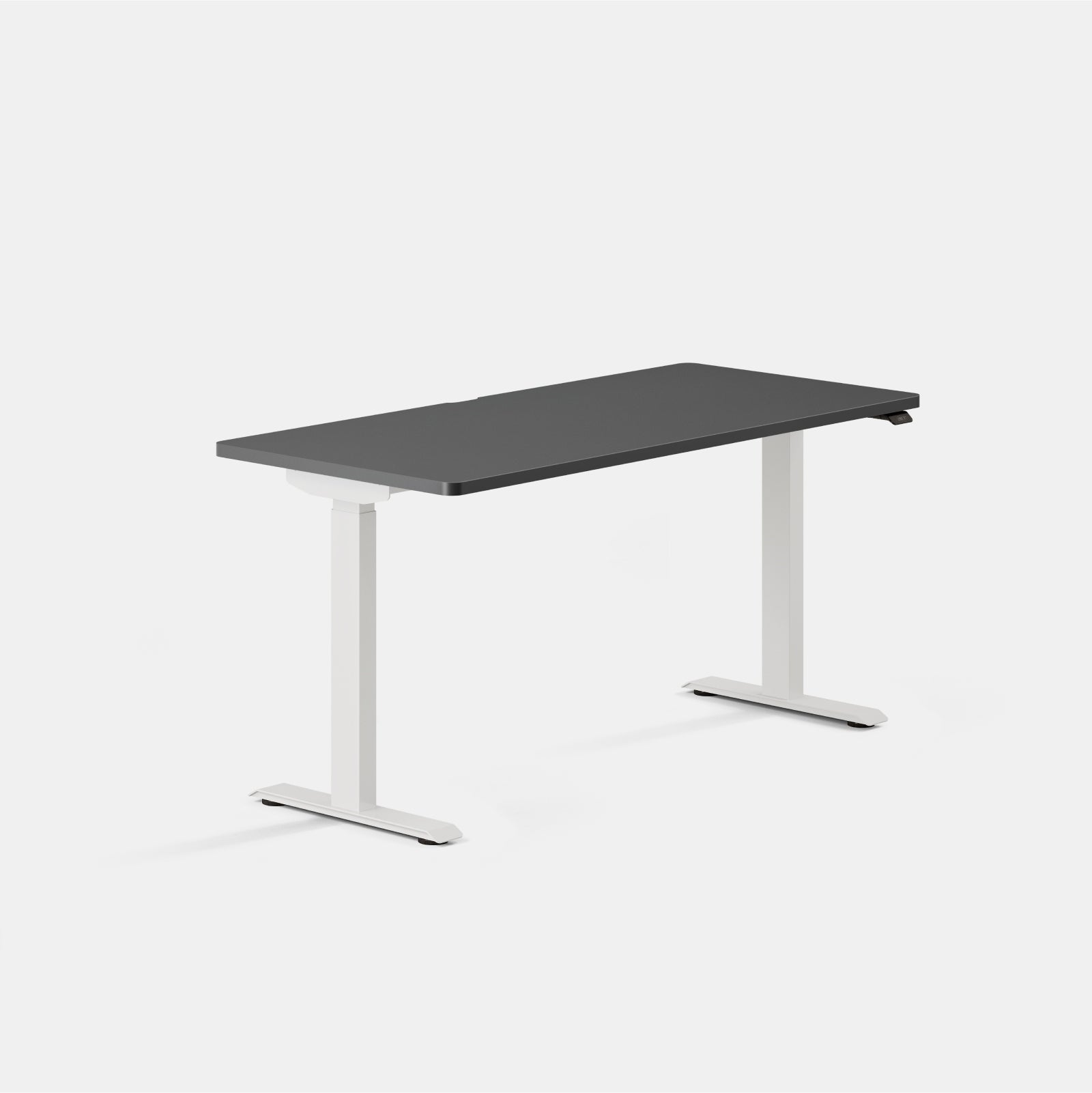 Top Color:Charcoal; Leg Color:White; Desk Size:58 inches x 27 inches;