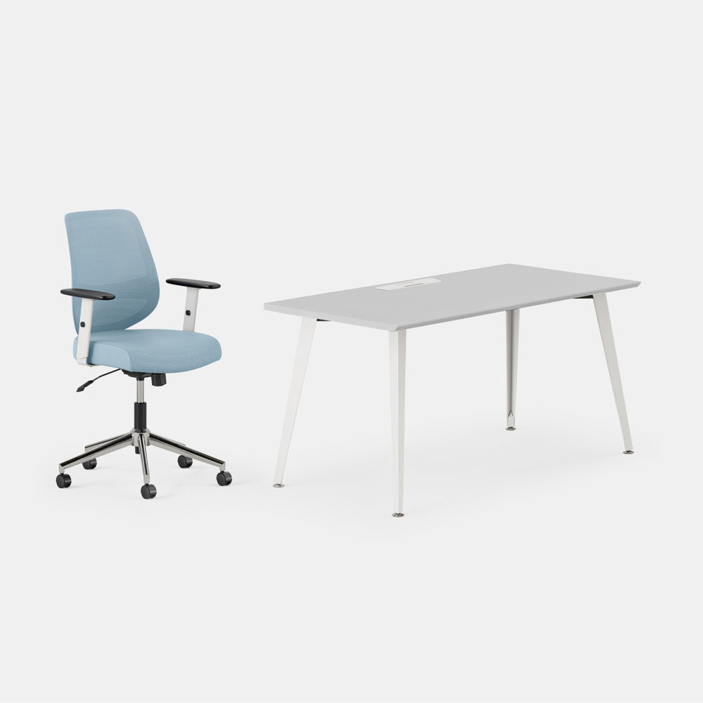Daily Office Chair - Sky Blue/White