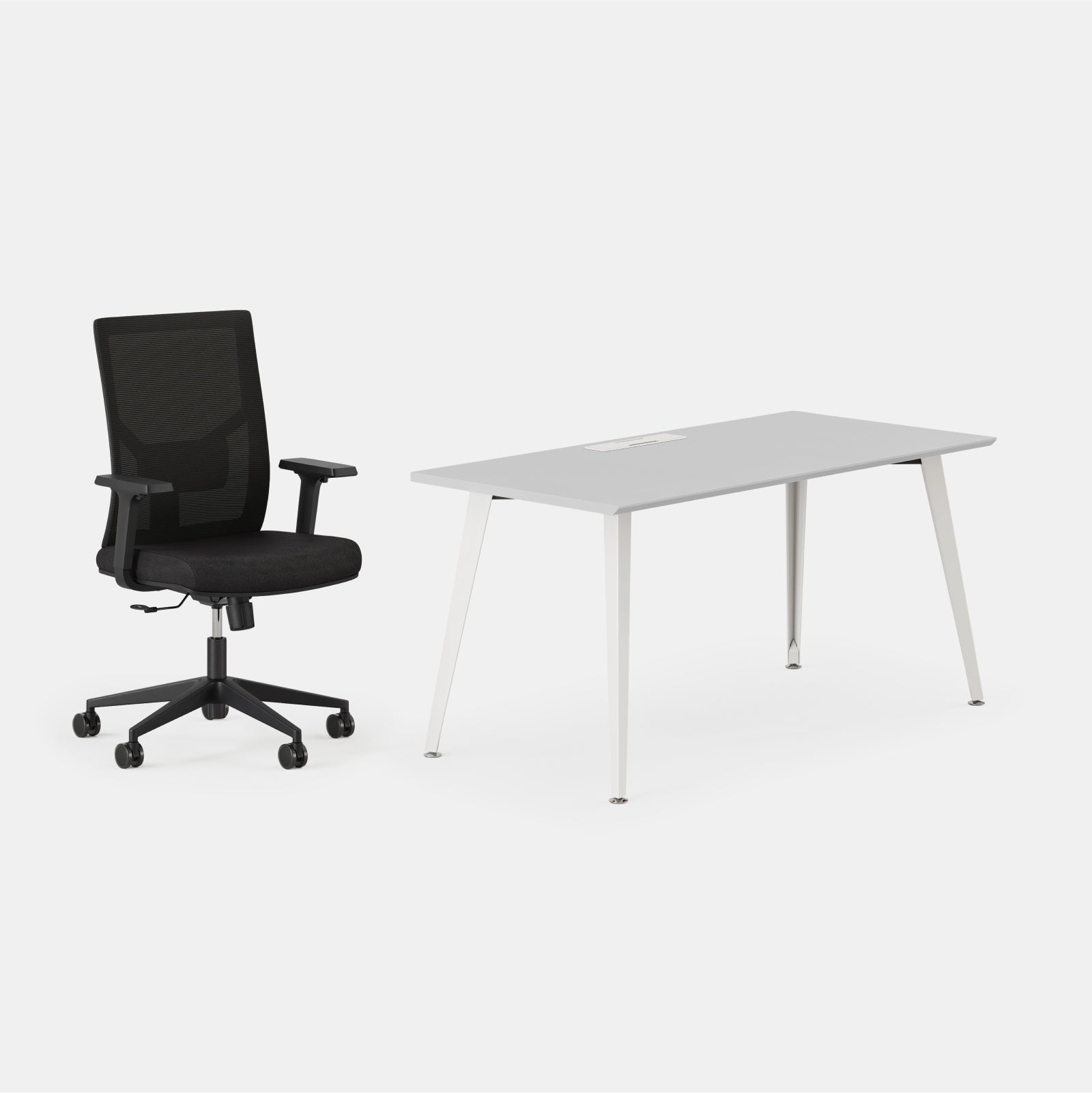 Desk Color:Fog/Powder White