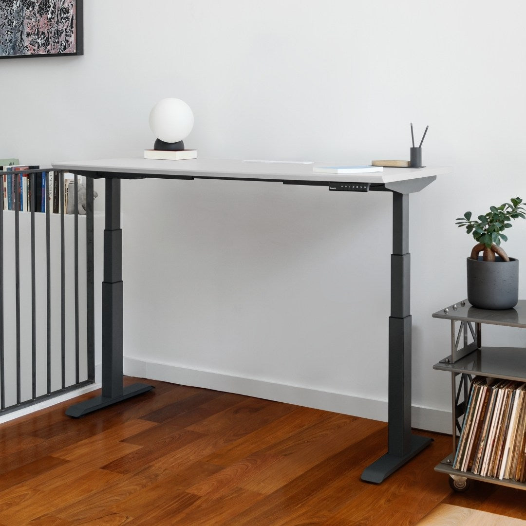 Color:White/Charcoal; Desk Size:60 inches x 30 inches; Condition:Like New;