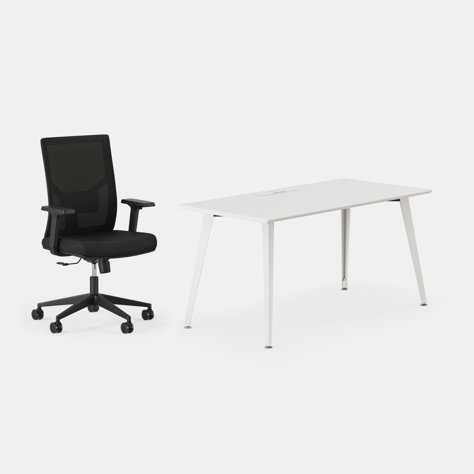 Desk Color:White/Powder White