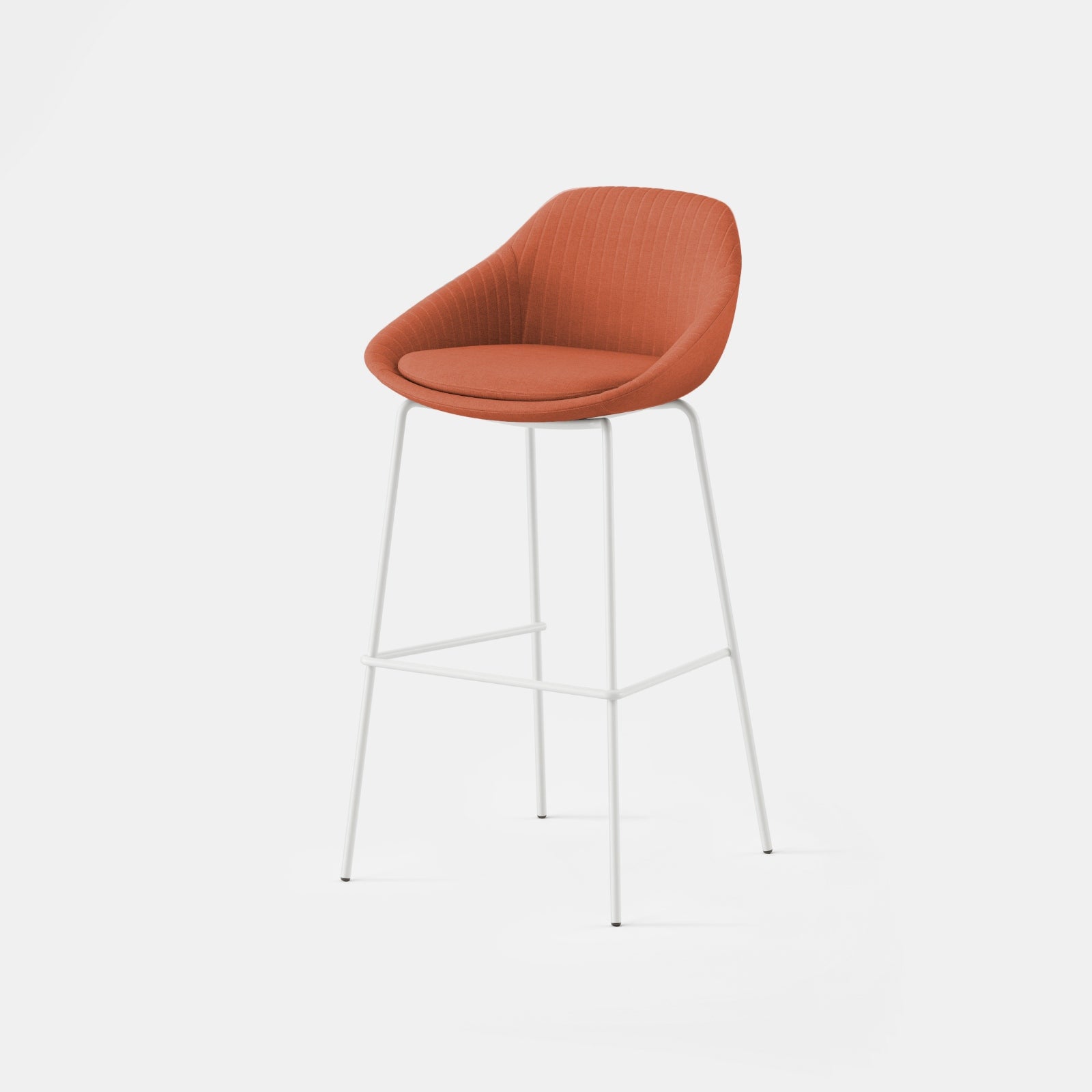 Chair Color:Burnt Orange Ribbed Fabric;