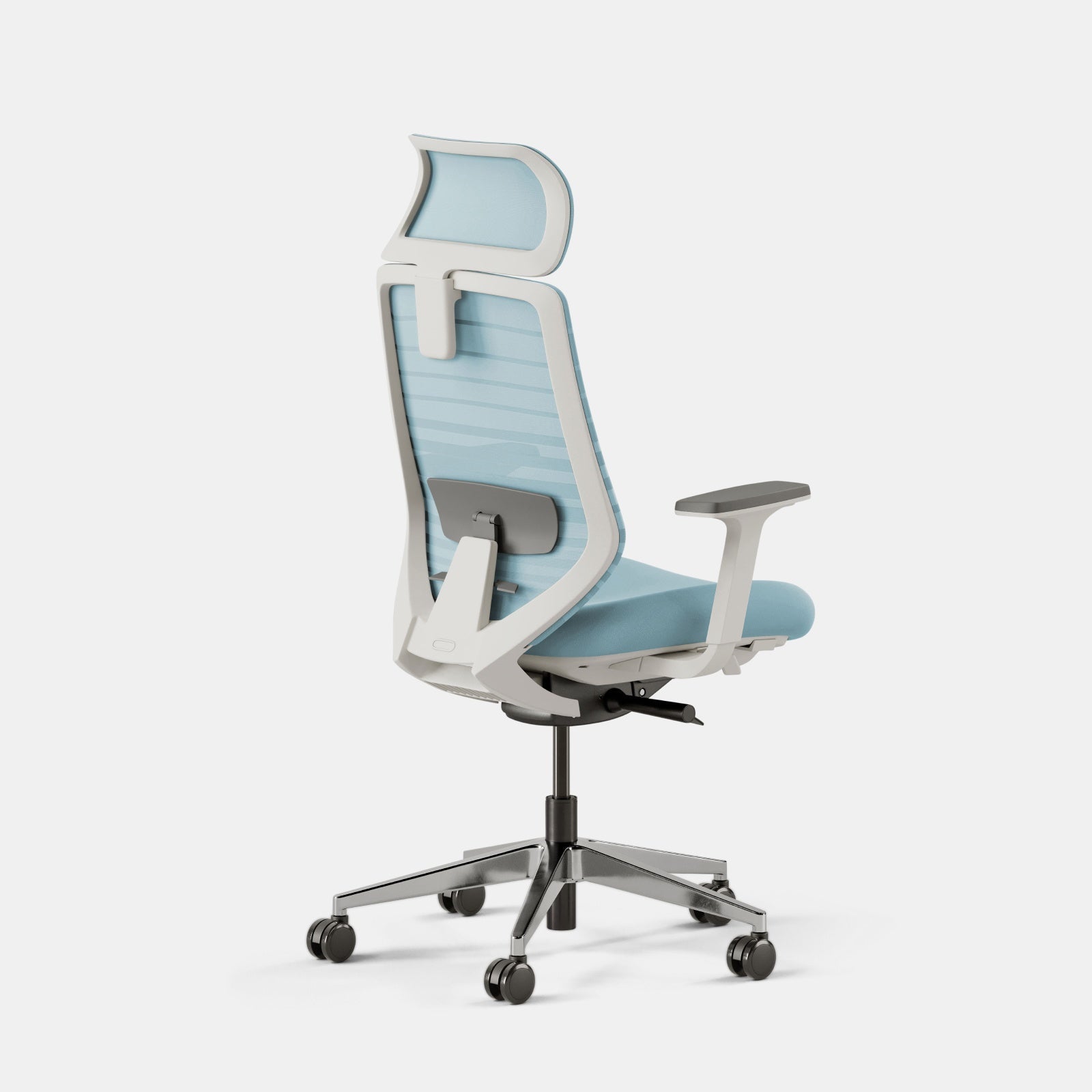 Seat Color:Light Blue; Frame Color:White; Size:Standard