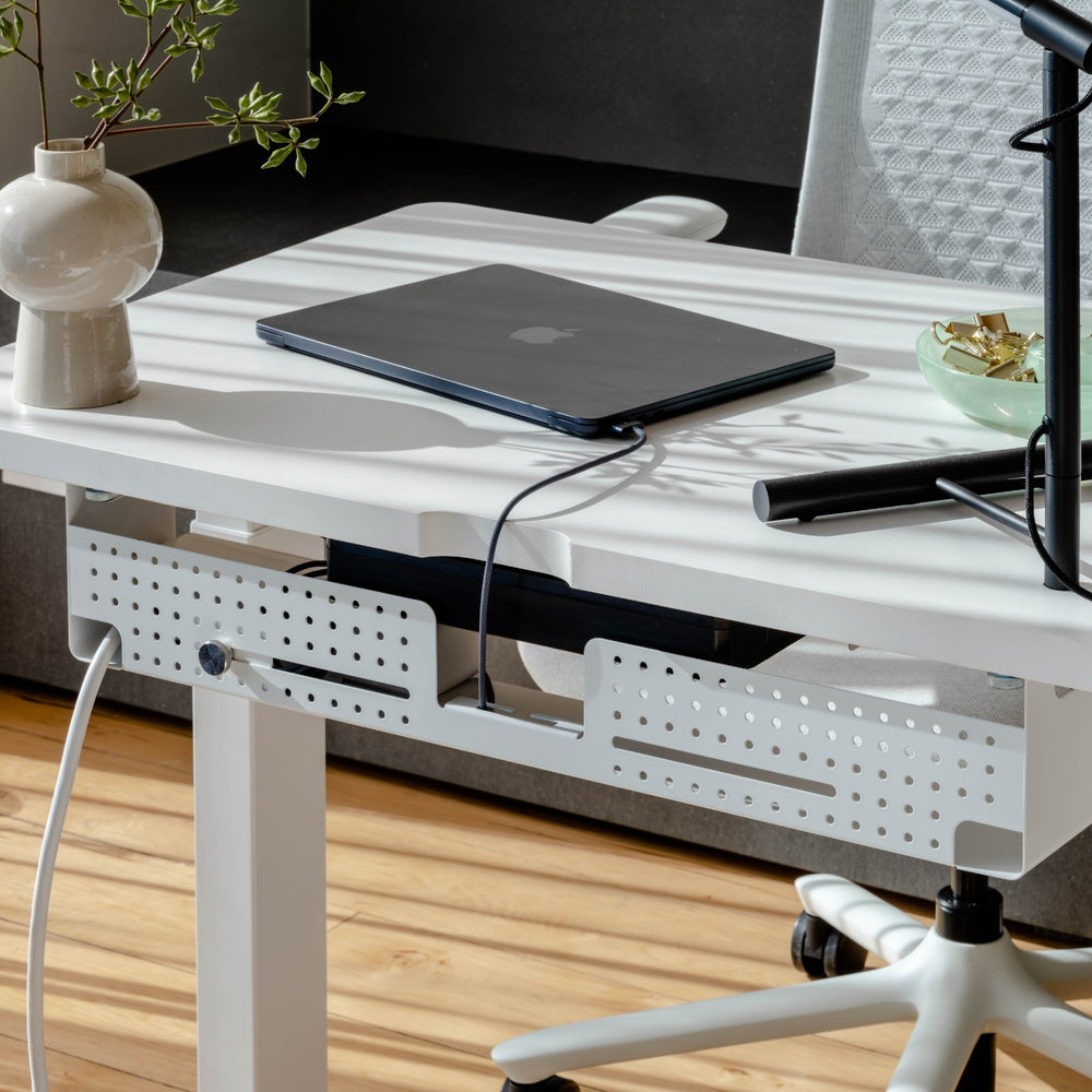 under-desk-cable-management-design  Office furniture accessories, Cable  management, Cable management desk