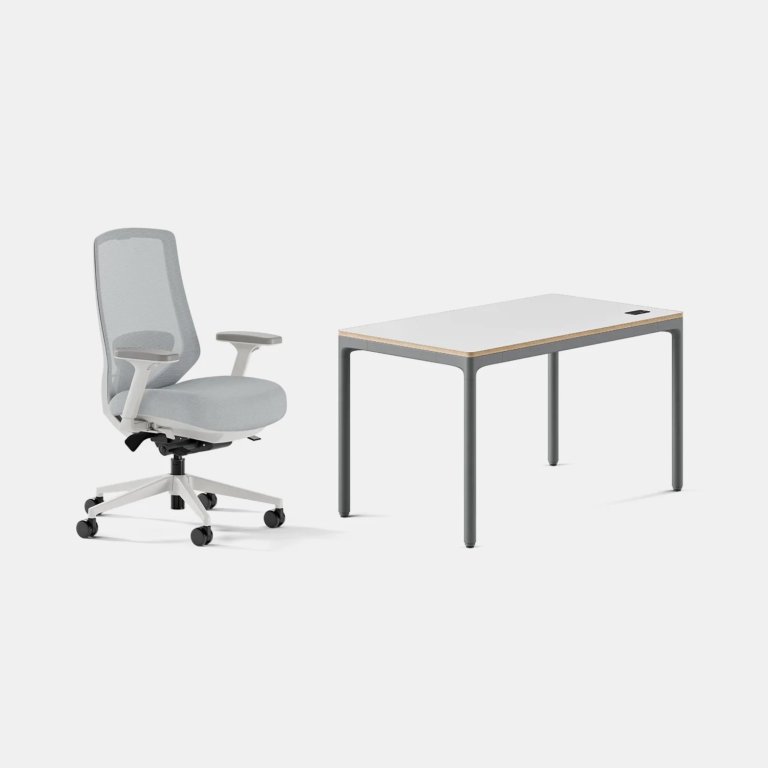 Chair Color:Mineral; Desk Color:White/Carbon;