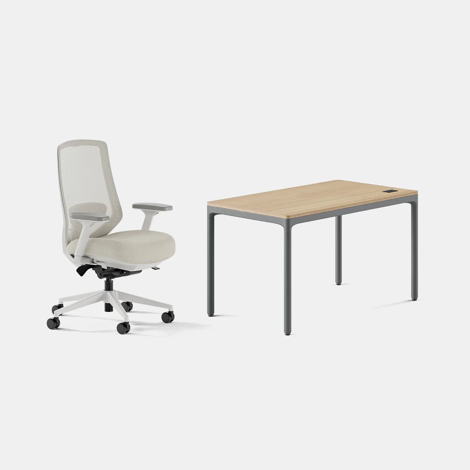 Chair Color:Shore; Desk Color:Woodgrain/Carbon;