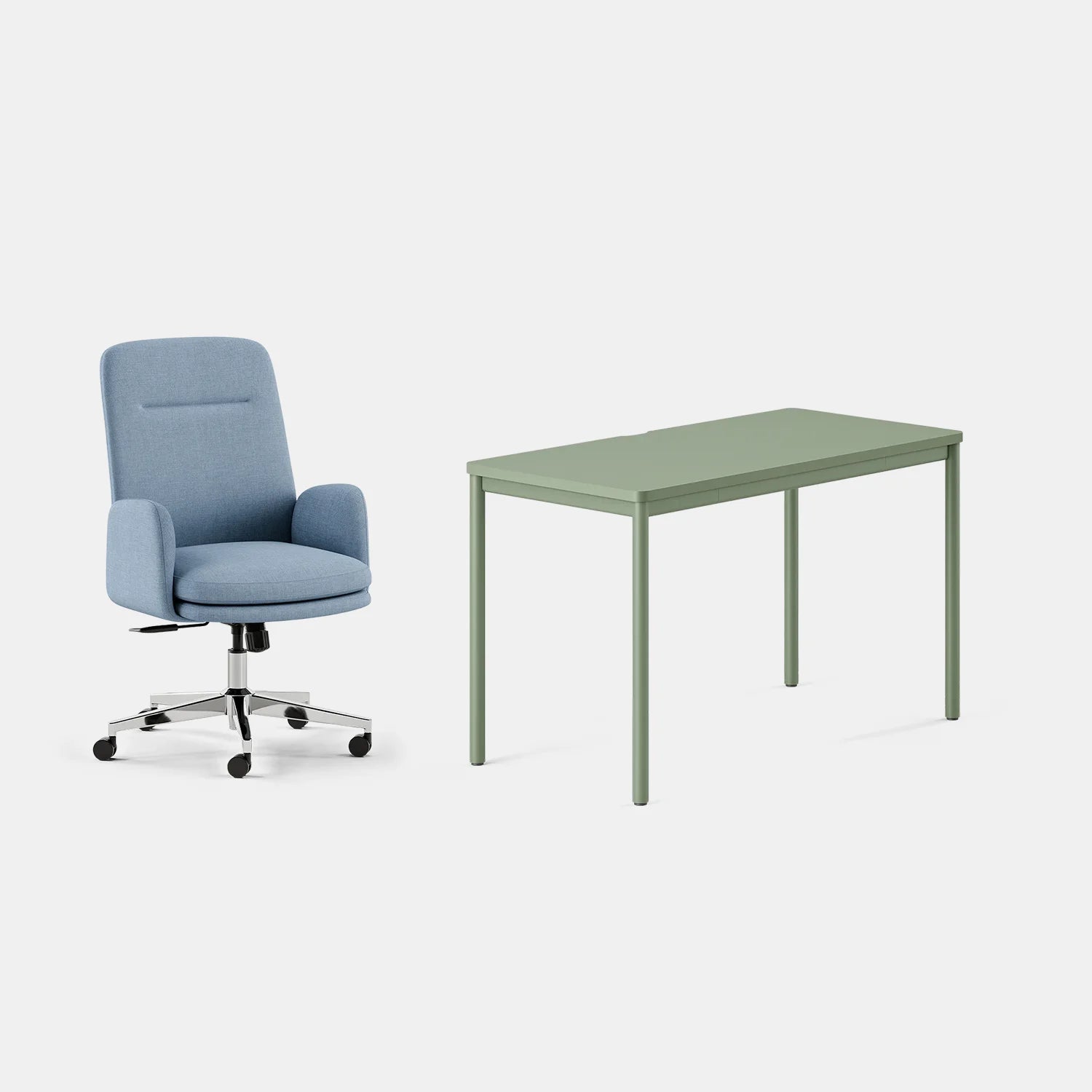 Chair Color:Skylight; Desk Color:Sage/Sage;