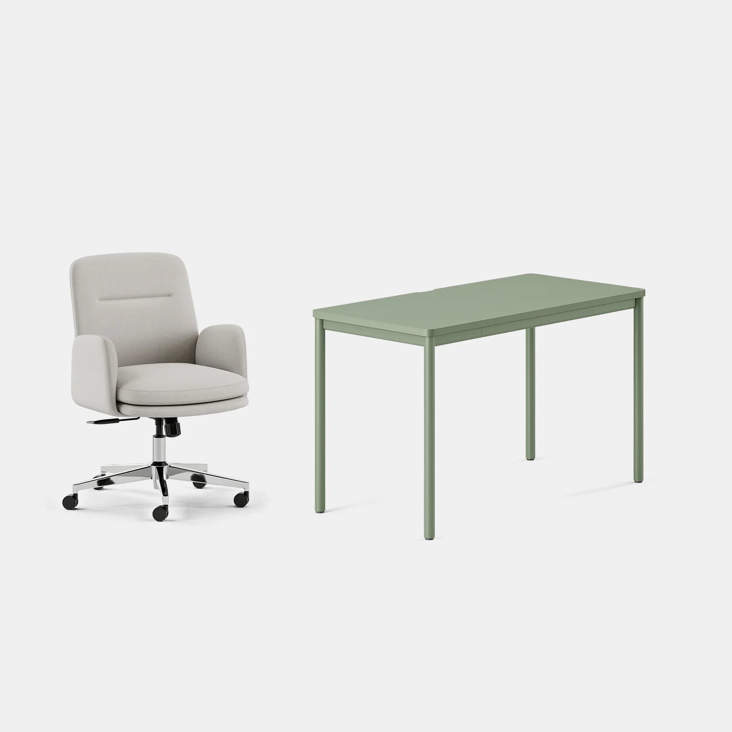 Chair Color:Bone; Desk Color:Sage/Sage;