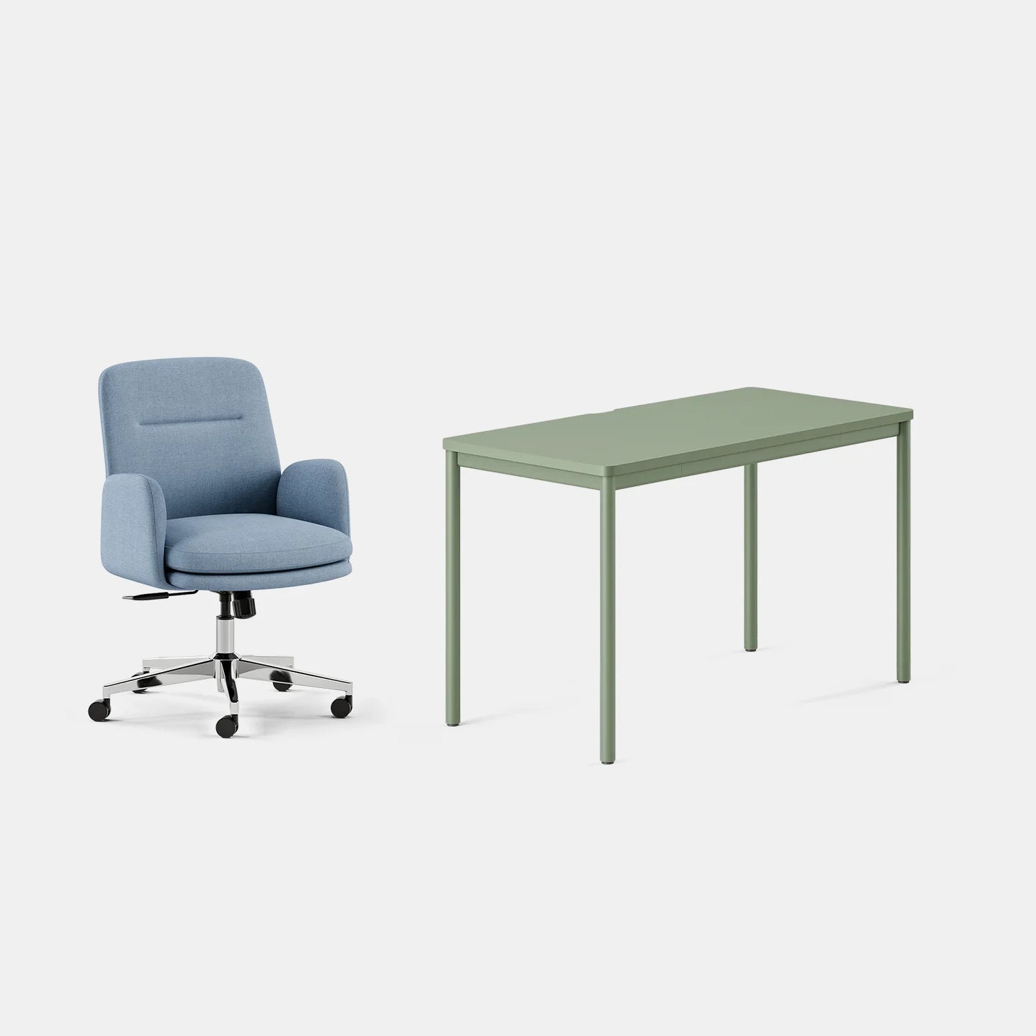 Chair Color:Skylight; Desk Color:Sage/Sage;