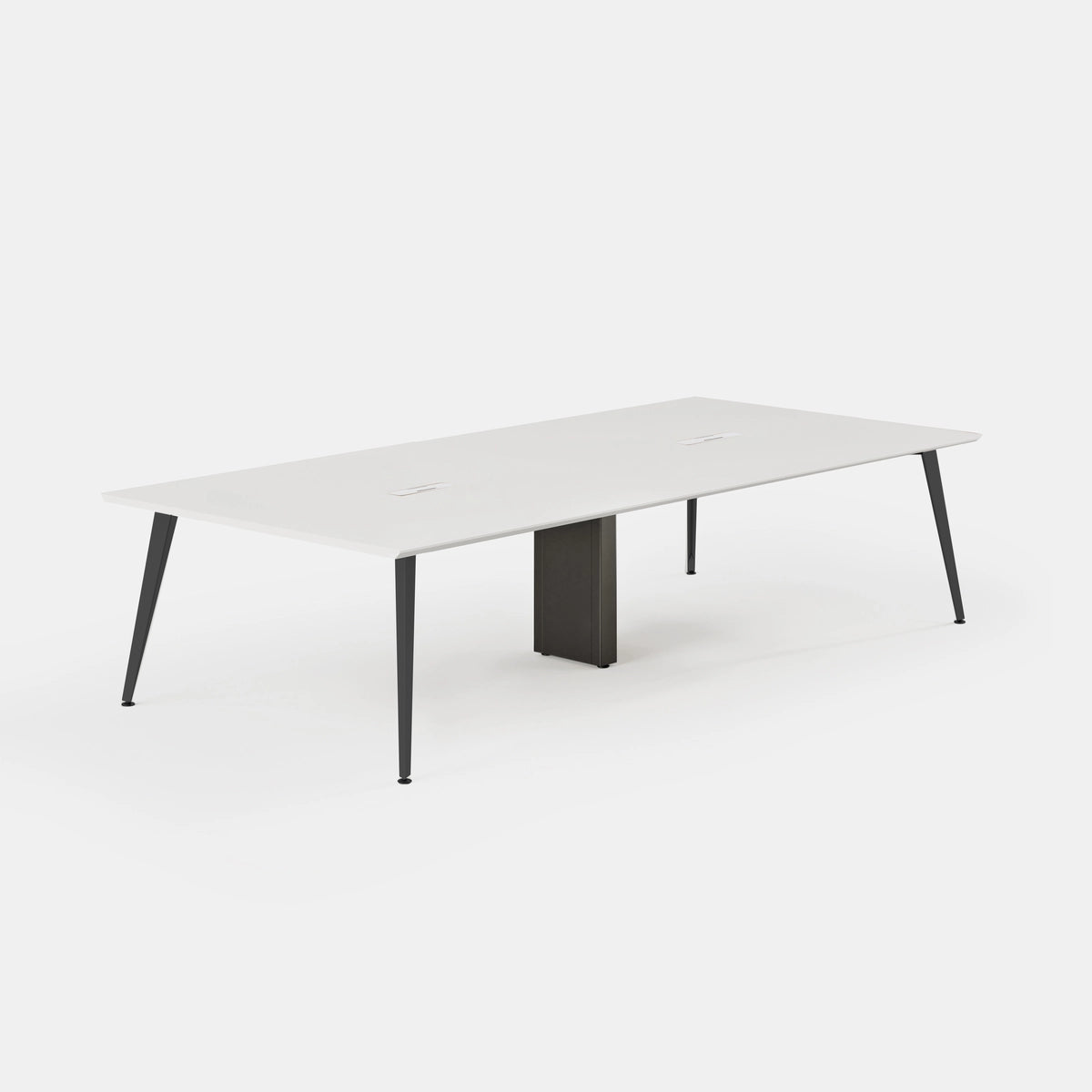 Top Color:White; Leg Color:Charcoal; Desk Size:118 inches x 48 inches;