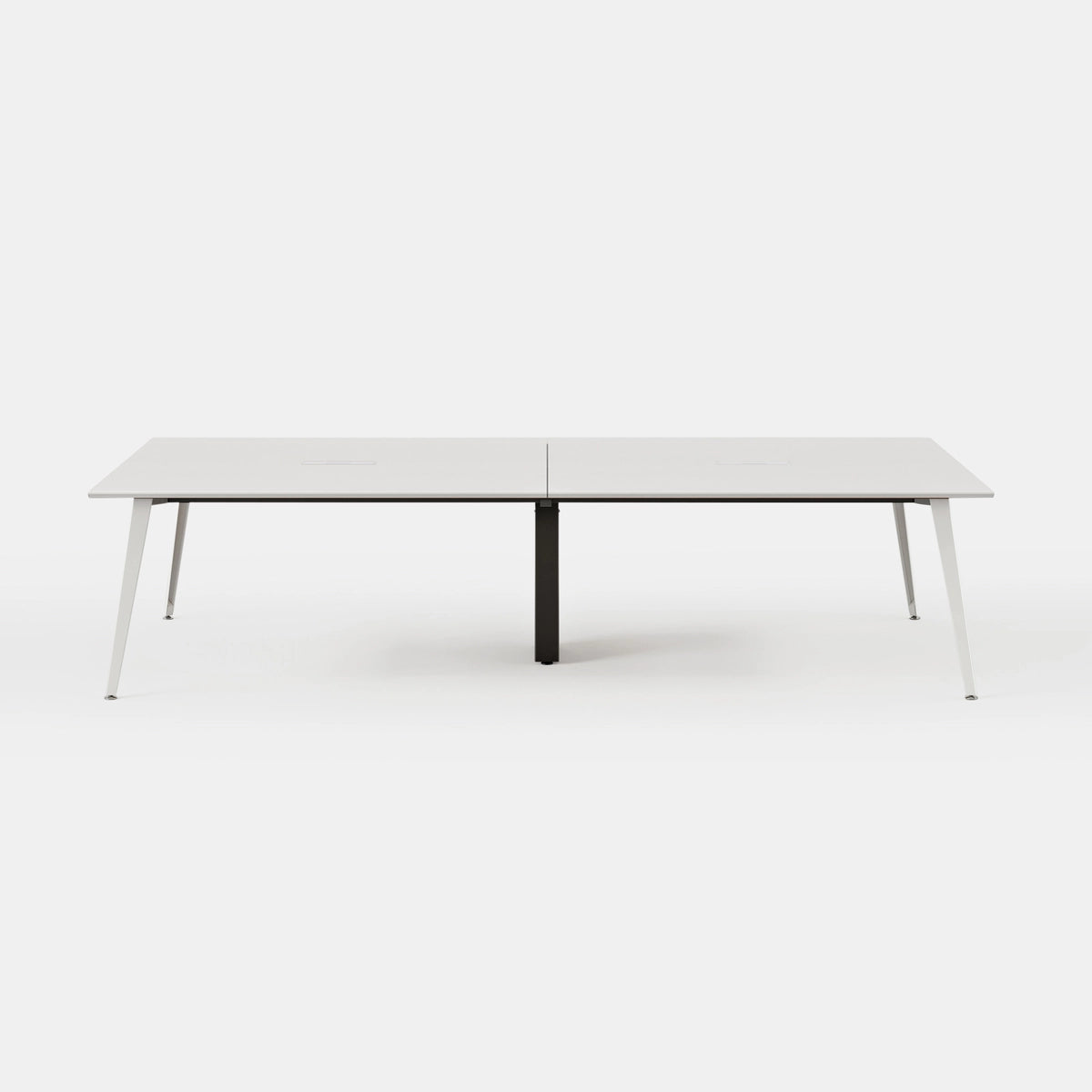 Top Color:White; Leg Color:Powder White; Desk Size:118 inches x 48 inches;