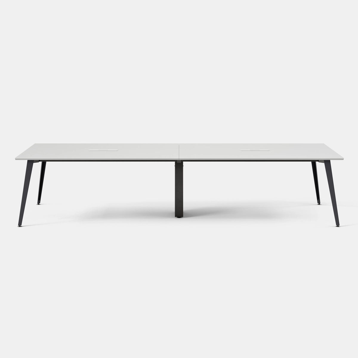 Top Color:White; Leg Color:Charcoal; Desk Size:142 inches x 48 inches;