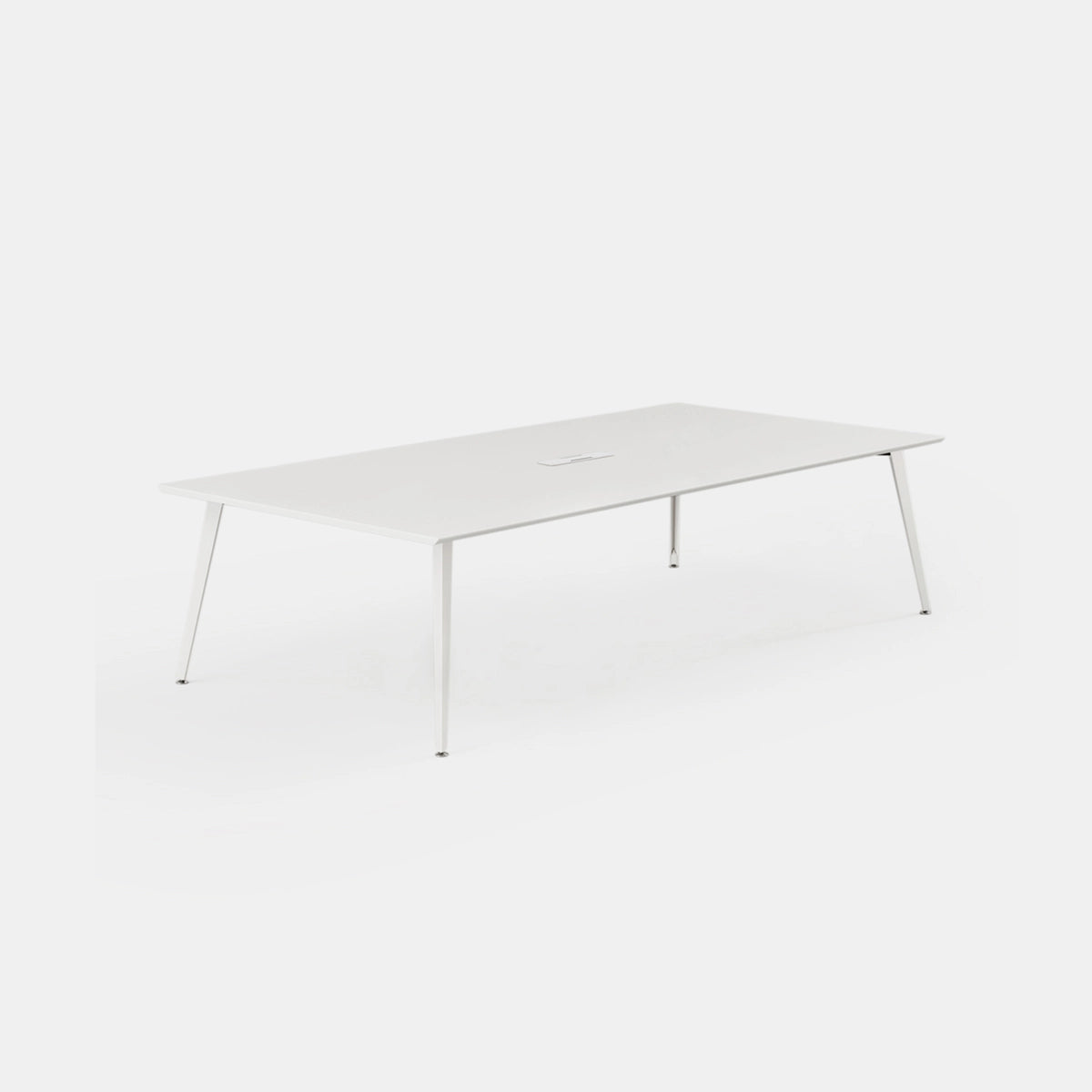 Top Color:White; Leg Color:Powder White; Desk Size:96 inches x 48 inches;