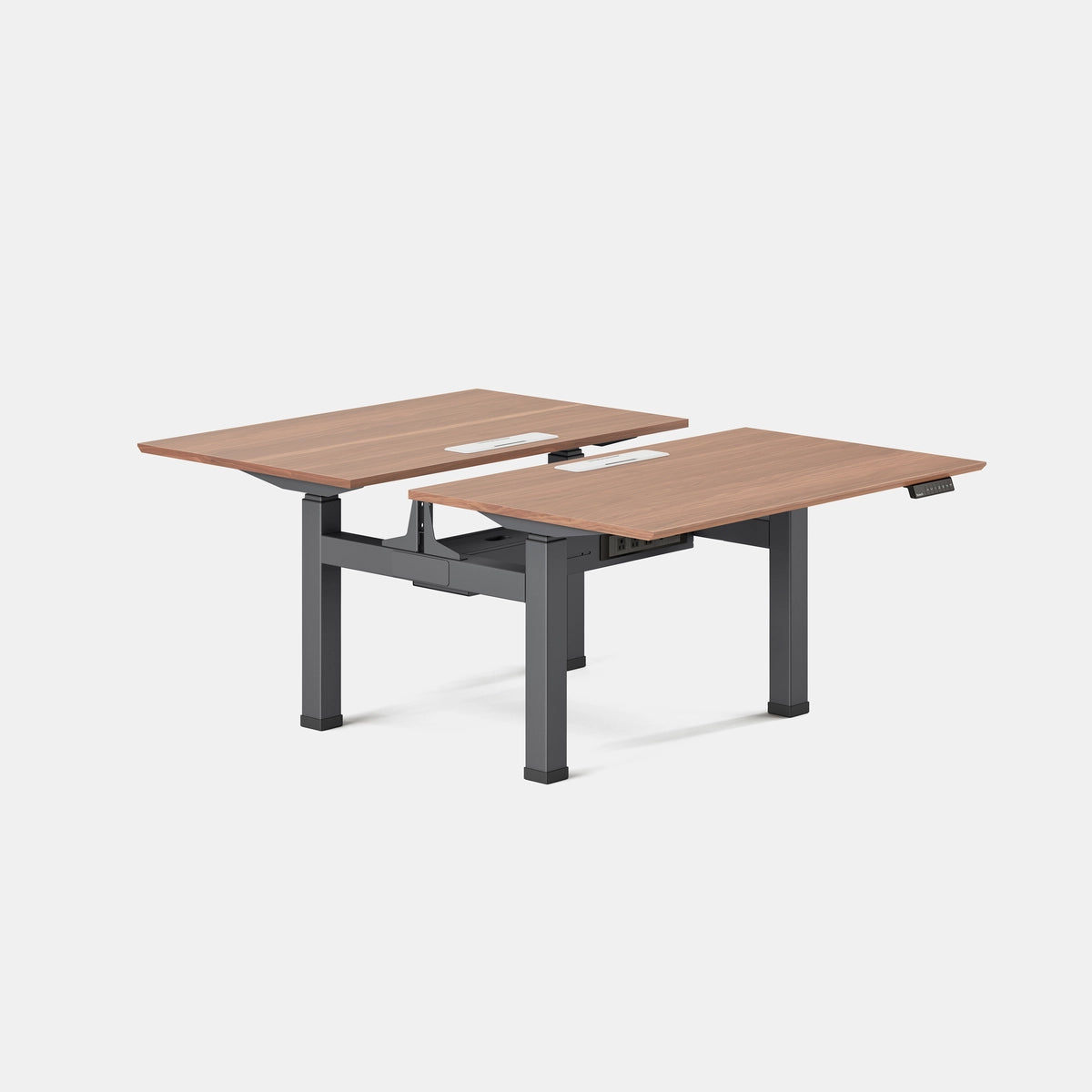 Top Color:Walnut; Leg Color:Charcoal; Desk Size:48 inches x 30 inches;