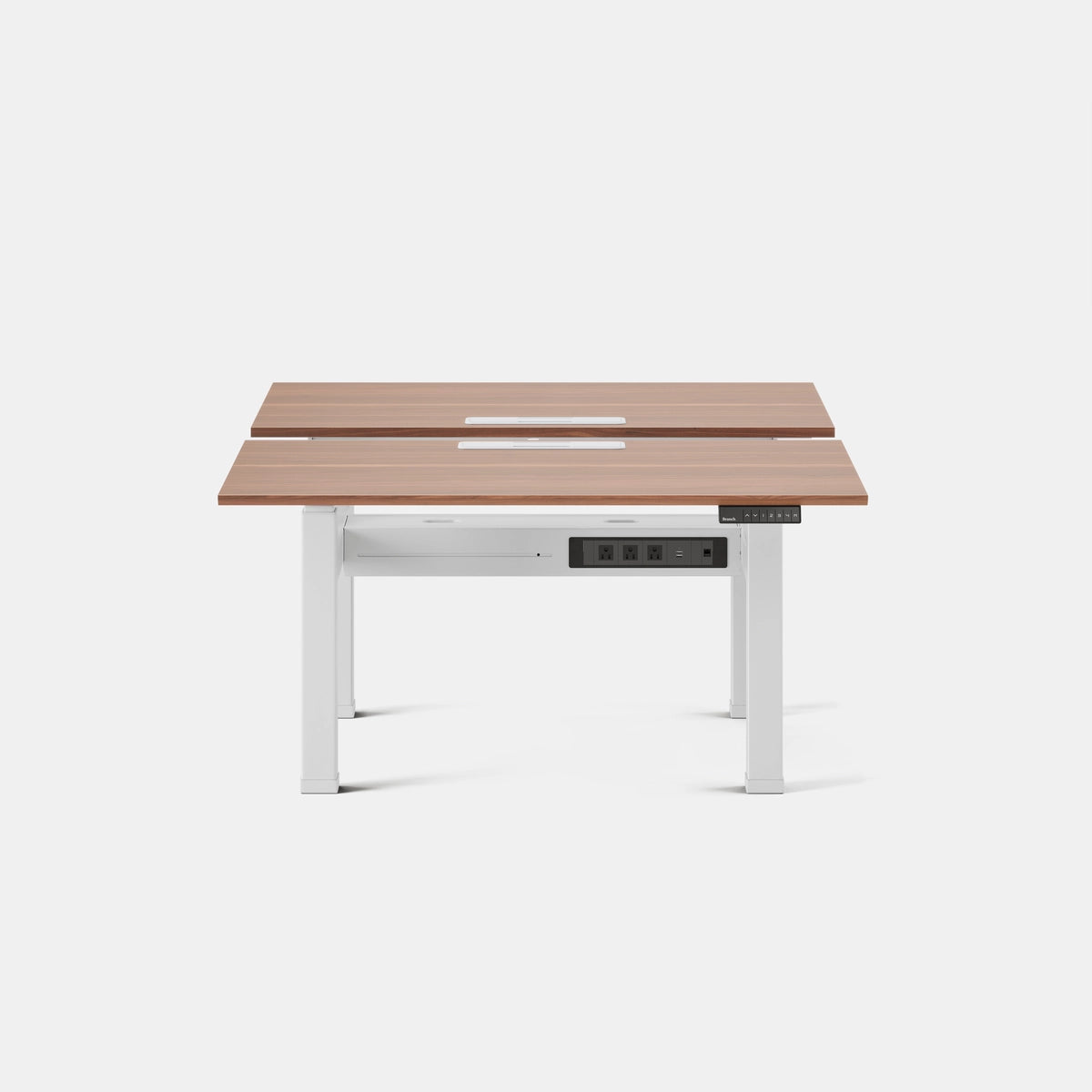 Top Color:Walnut; Leg Color:White; Desk Size:48 inches x 30 inches;