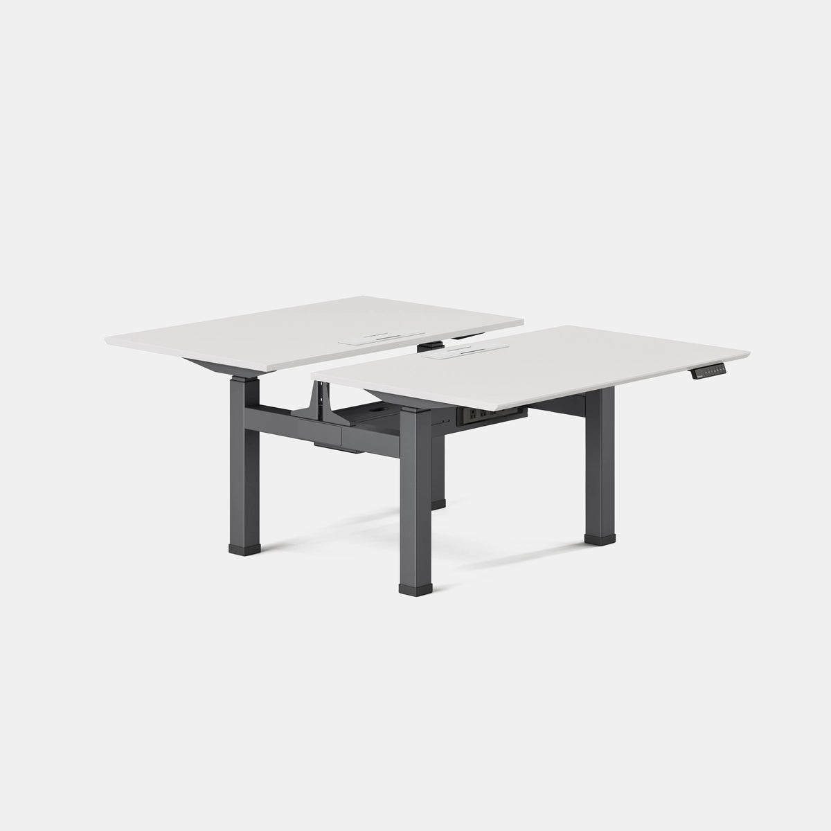 Top Color:White; Leg Color:Charcoal; Desk Size:48 inches x 30 inches;