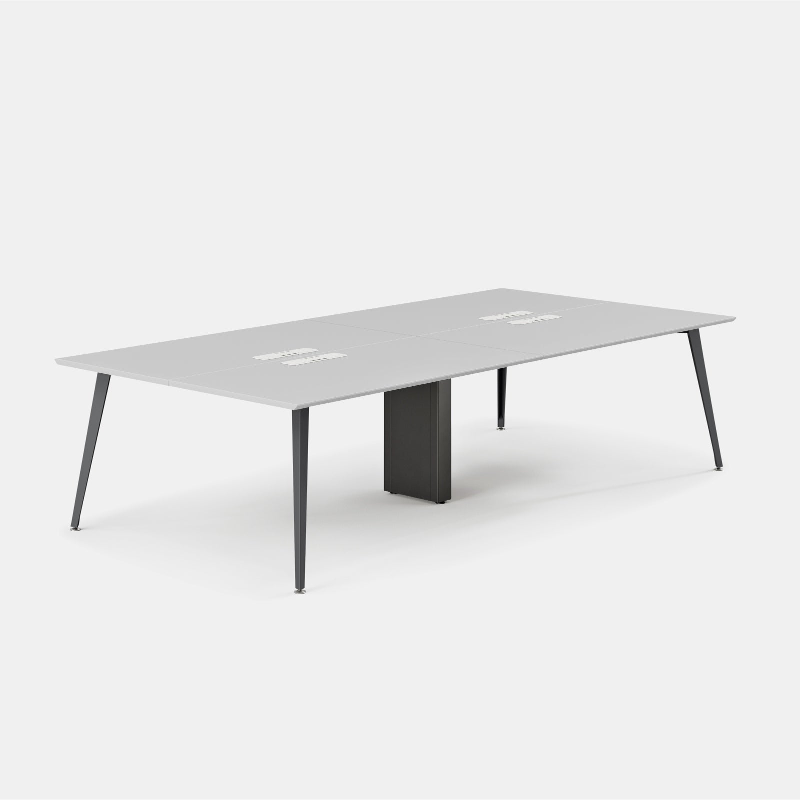 Top Color:Fog; Leg Color:Charcoal; Desk Size:120 inches x 60 inches;