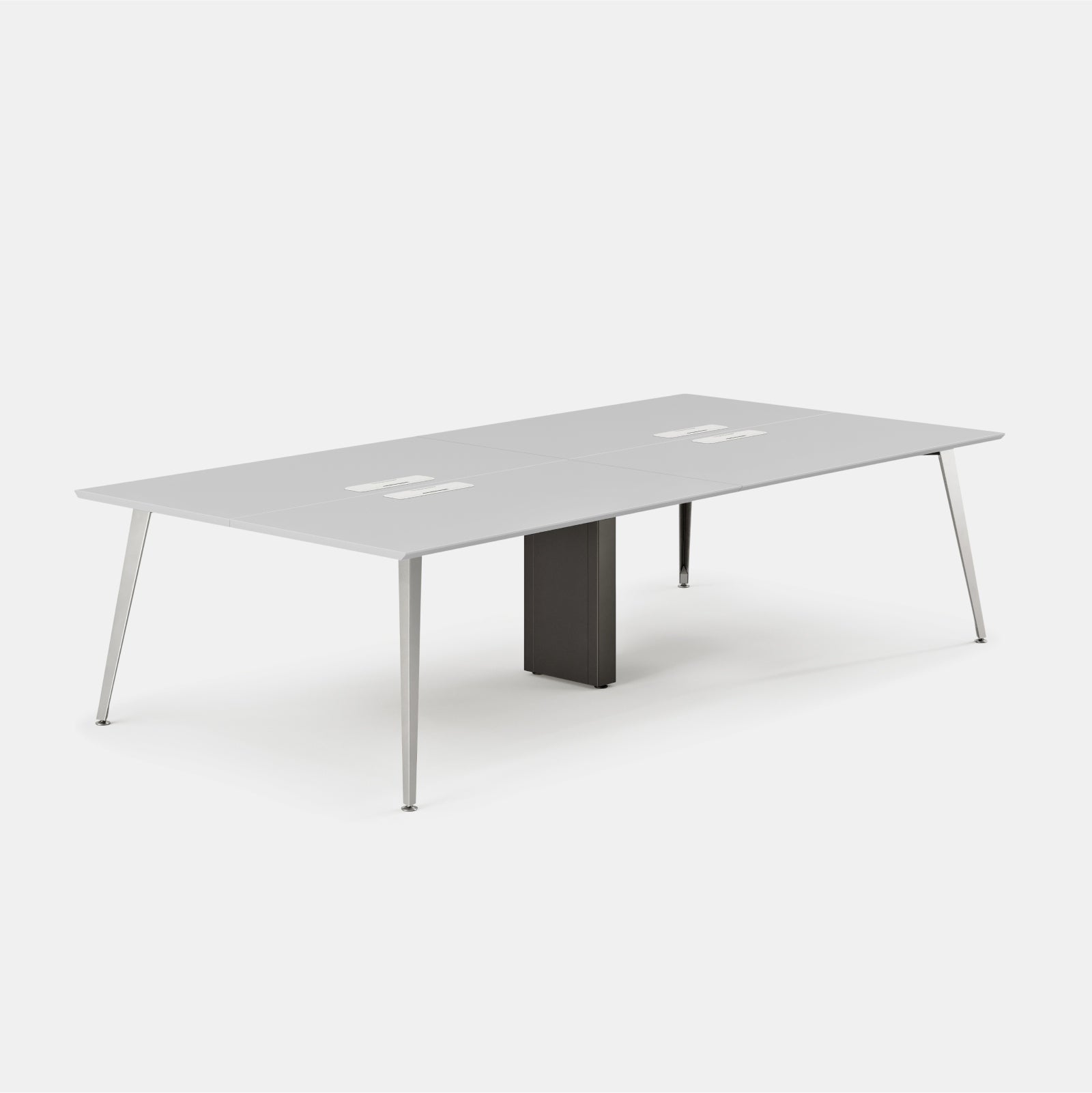 Top Color:Fog; Leg Color:Mirror; Desk Size:120 inches x 60 inches;