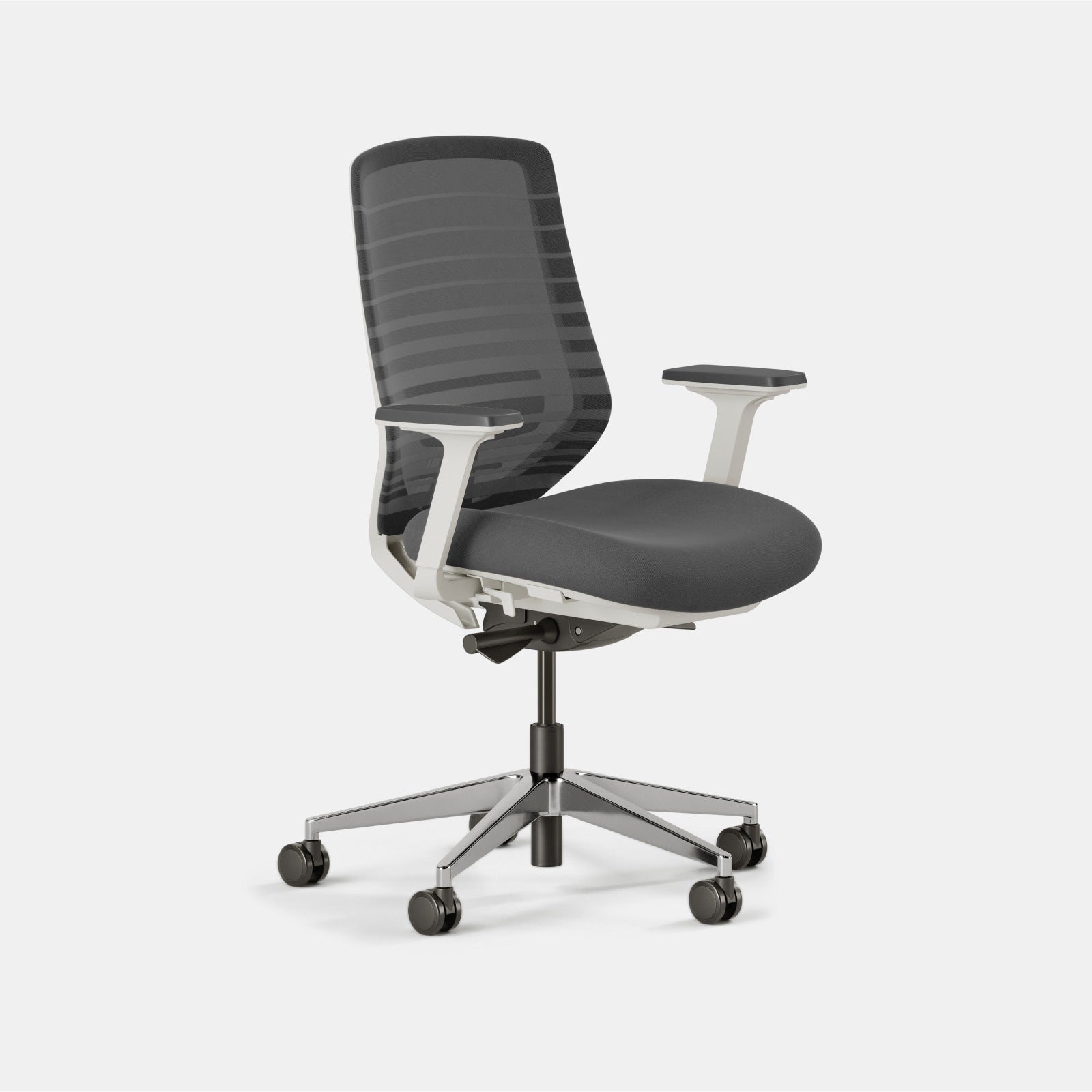 Seat Color:Graphite; Frame Color:White; Size:Standard