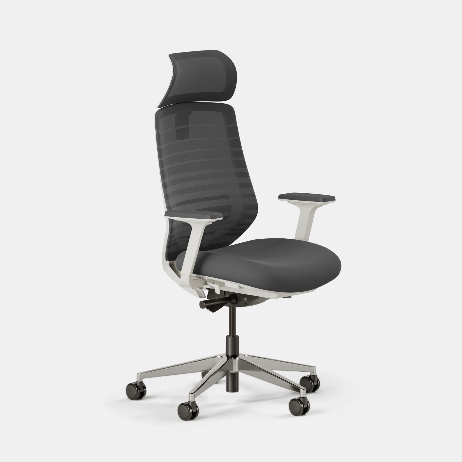 Seat Color:Graphite; Frame Color:White; Size:Standard