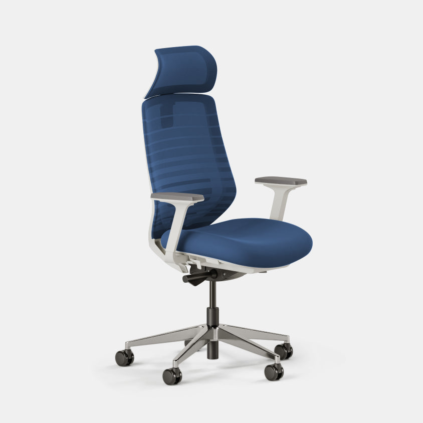 Seat Color:Baltic; Frame Color:White; Size:Standard