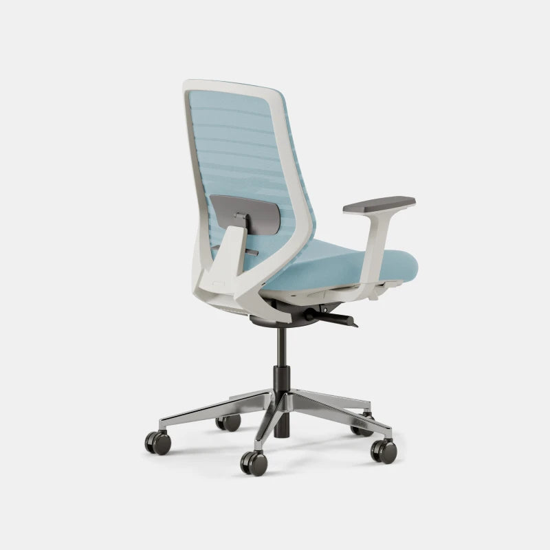 Seat Color:Light Blue; Frame Color:White; Size:Standard