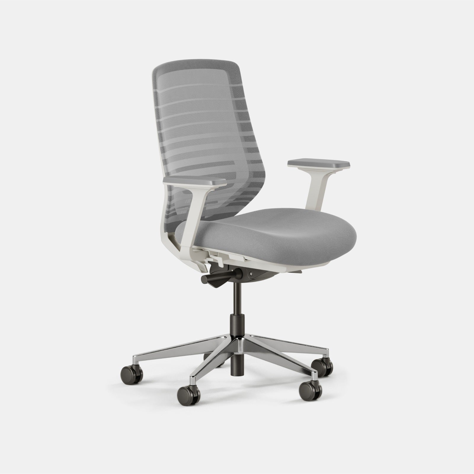 Seat Color:Pebble; Frame Color:White; Size:Standard