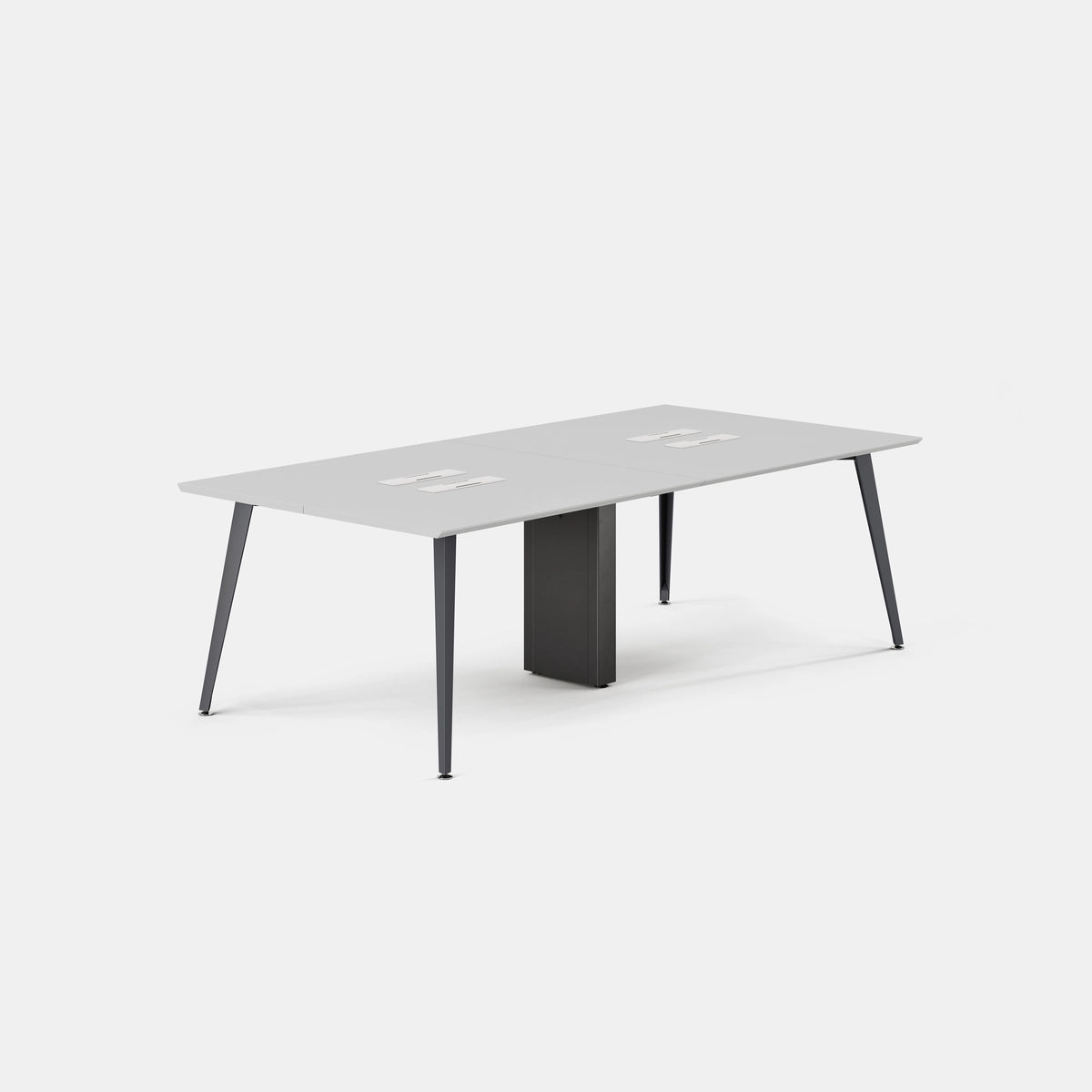 Top Color:Fog; Leg Color:Charcoal; Desk Size:96 inches x 48 inches;