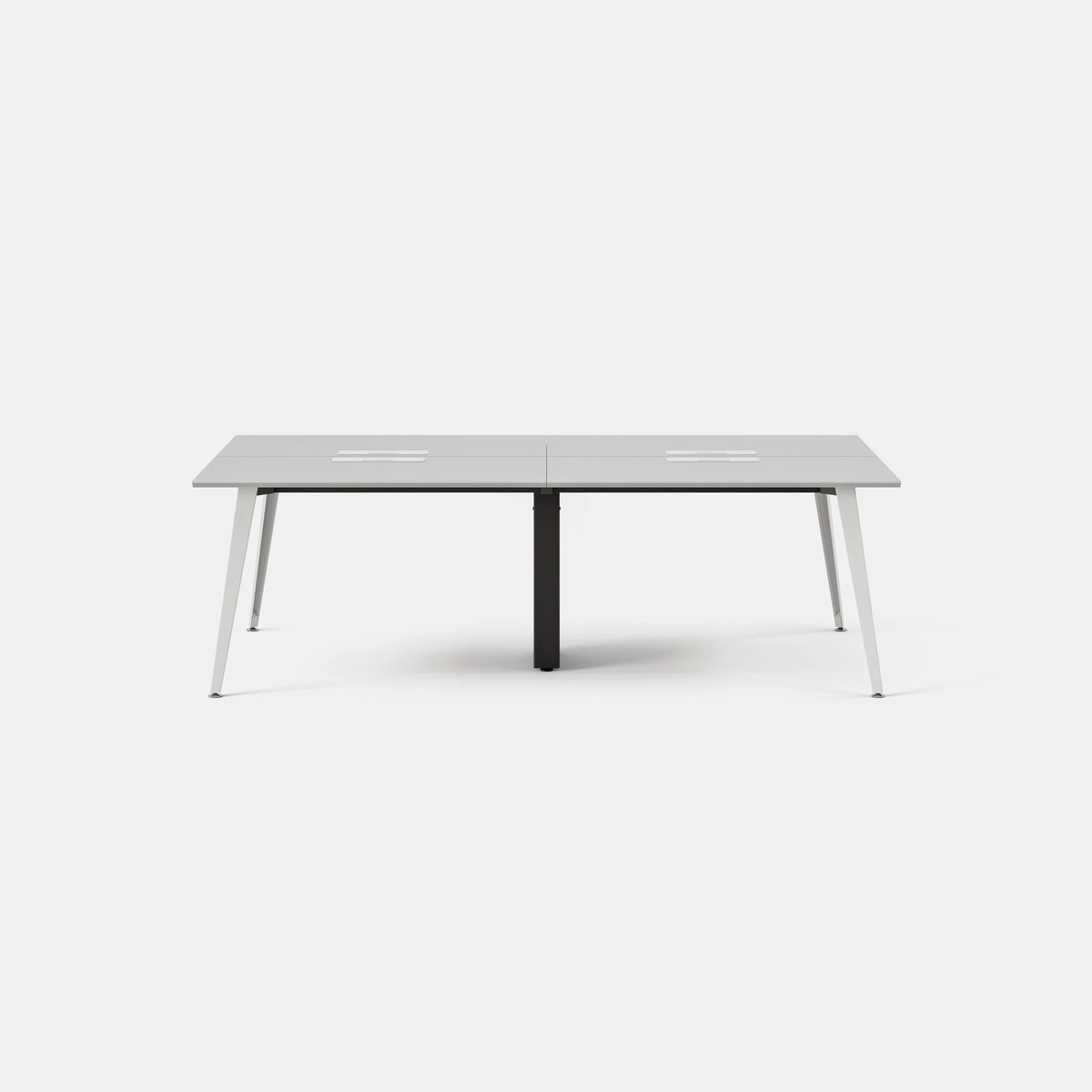 Top Color:Fog; Leg Color:Powder White; Desk Size:96 inches x 48 inches;