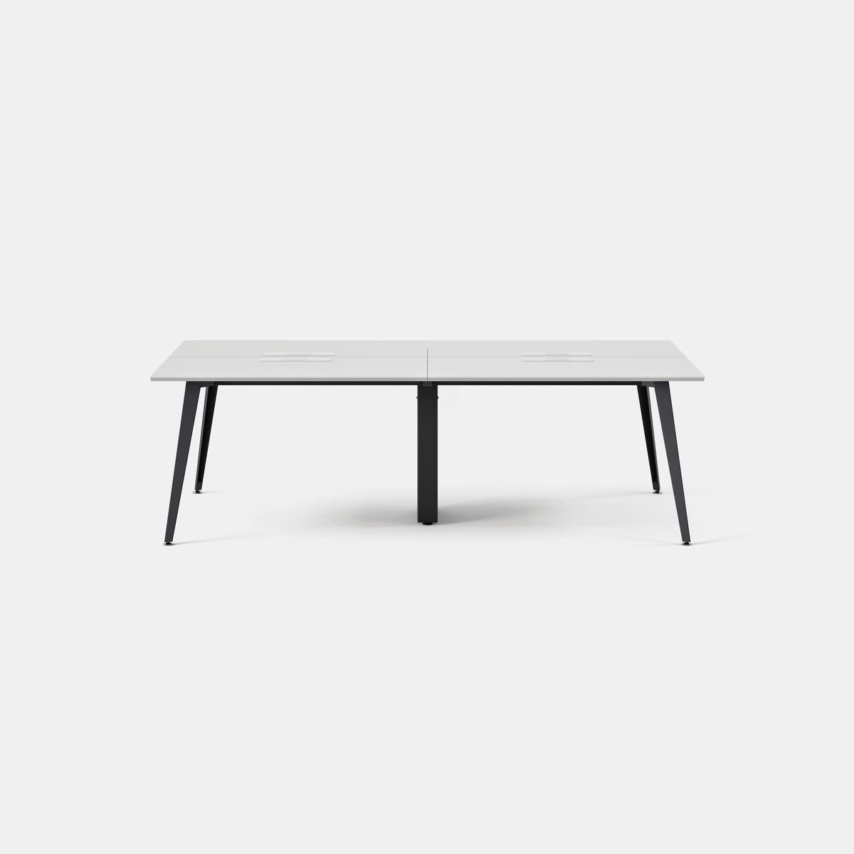 Top Color:White; Leg Color:Charcoal; Desk Size:96 inches x 48 inches;