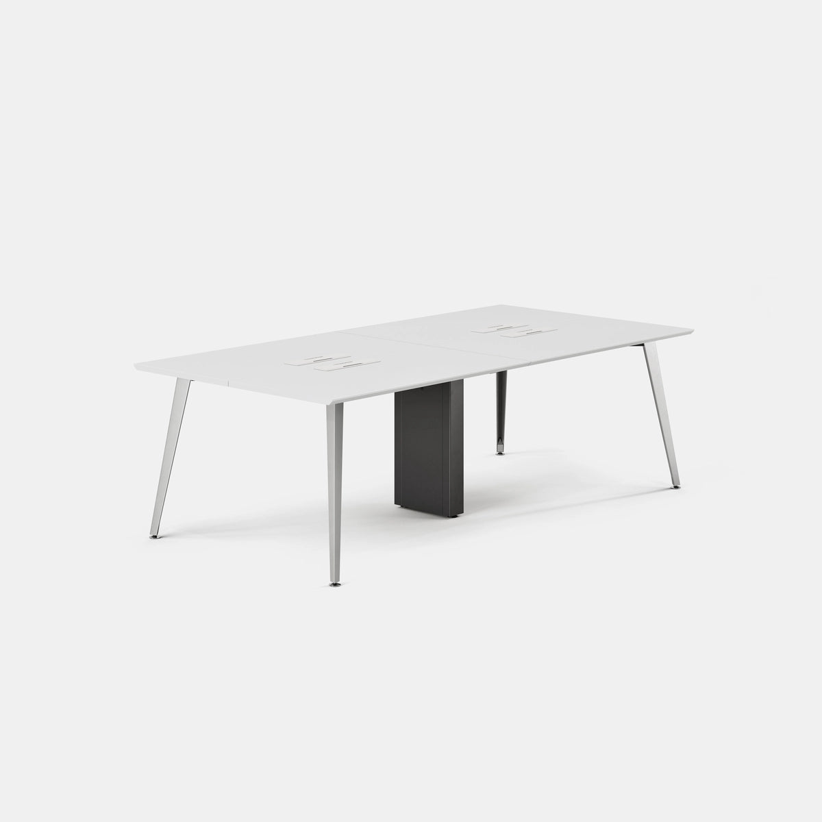 Top Color:White; Leg Color:Mirror; Desk Size:96 inches x 48 inches;