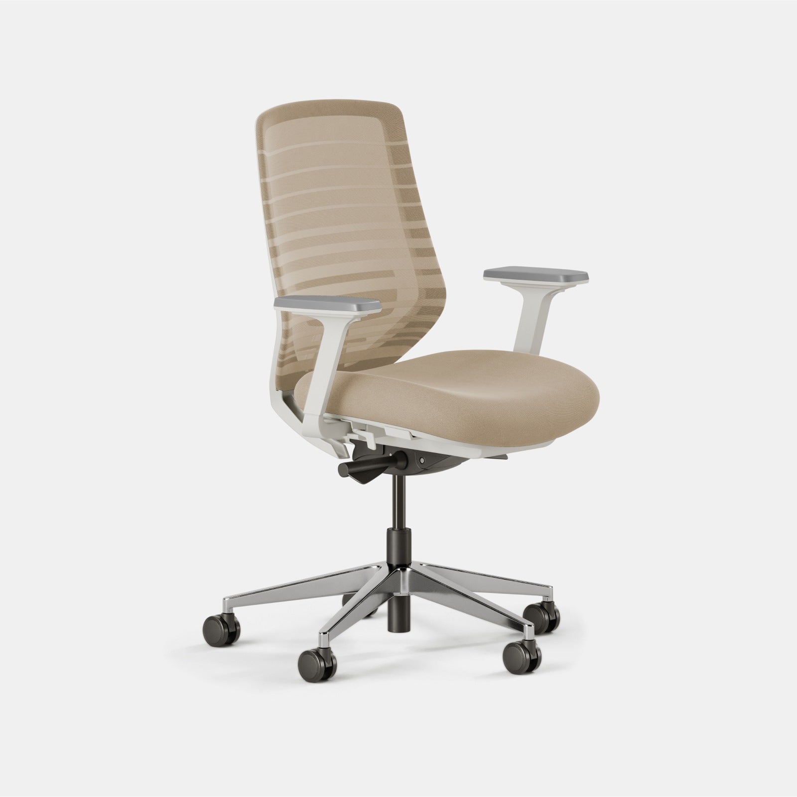 Seat Color:Sand; Frame Color:White; Size:Standard